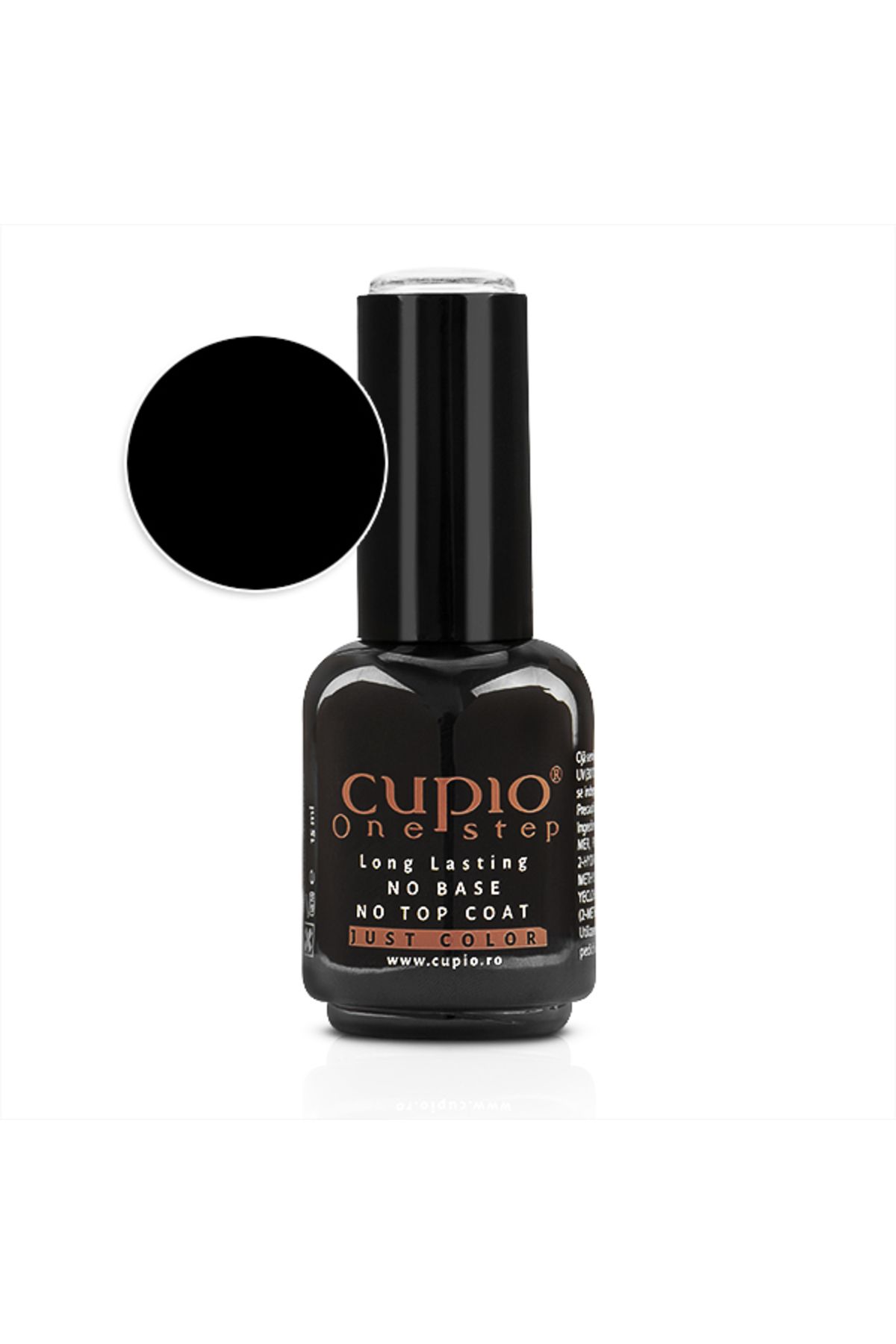 Cupio-Gelový lak 3 v 1 One Step černý 15ml - R001 1