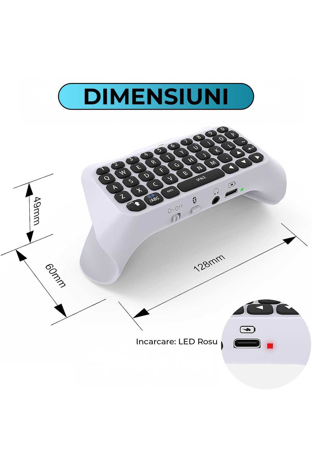 Timebox-Wireless Keyboard for PS5/PS5 Pro, Gamepad Chatpad, Bluetooth 3.0, Portable with Integrated Speaker 6