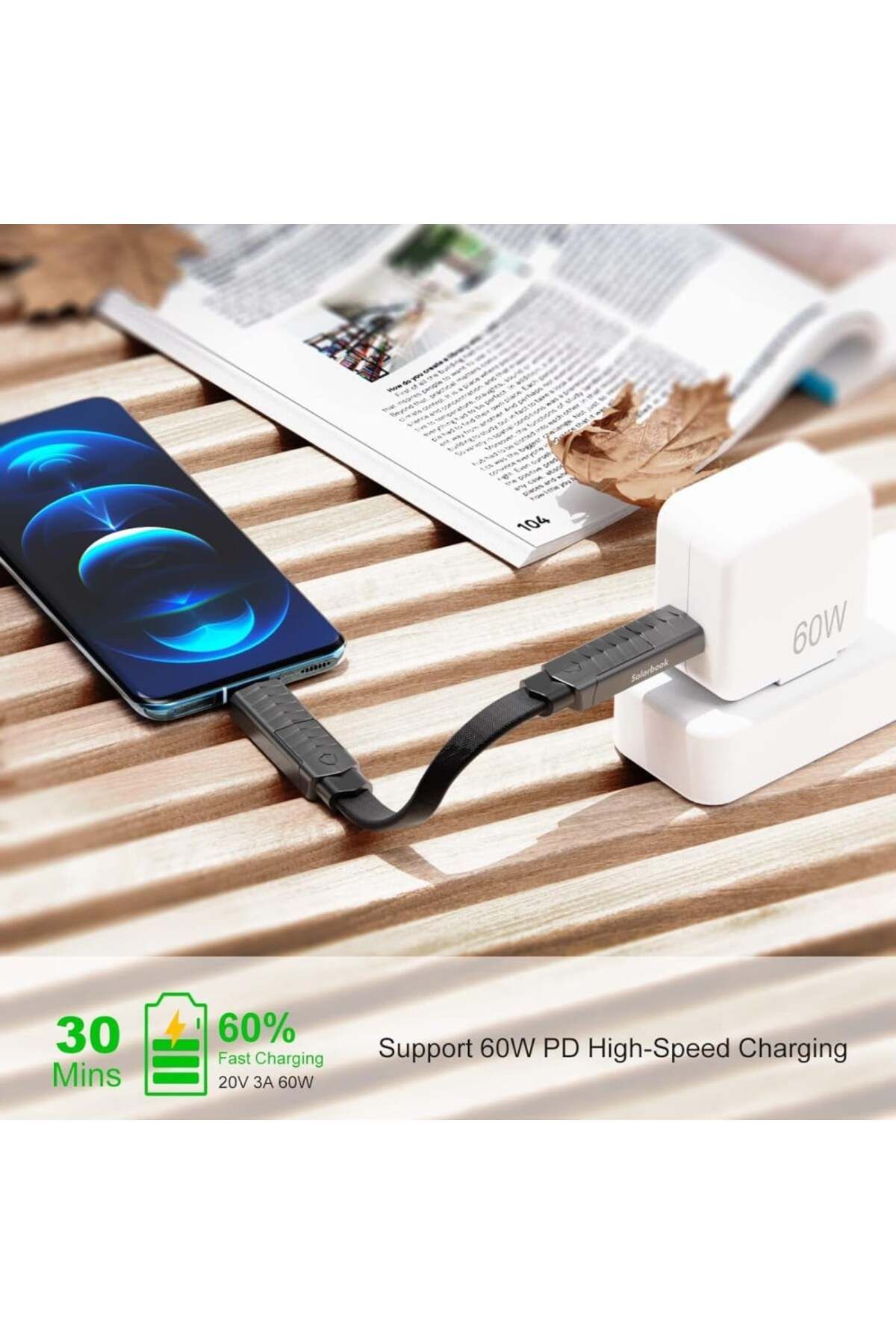 Spon-4-in-1 60W Charging Cable: The Complete Solution for High-Speed USB A to USB C Charging and Data Transfer 7