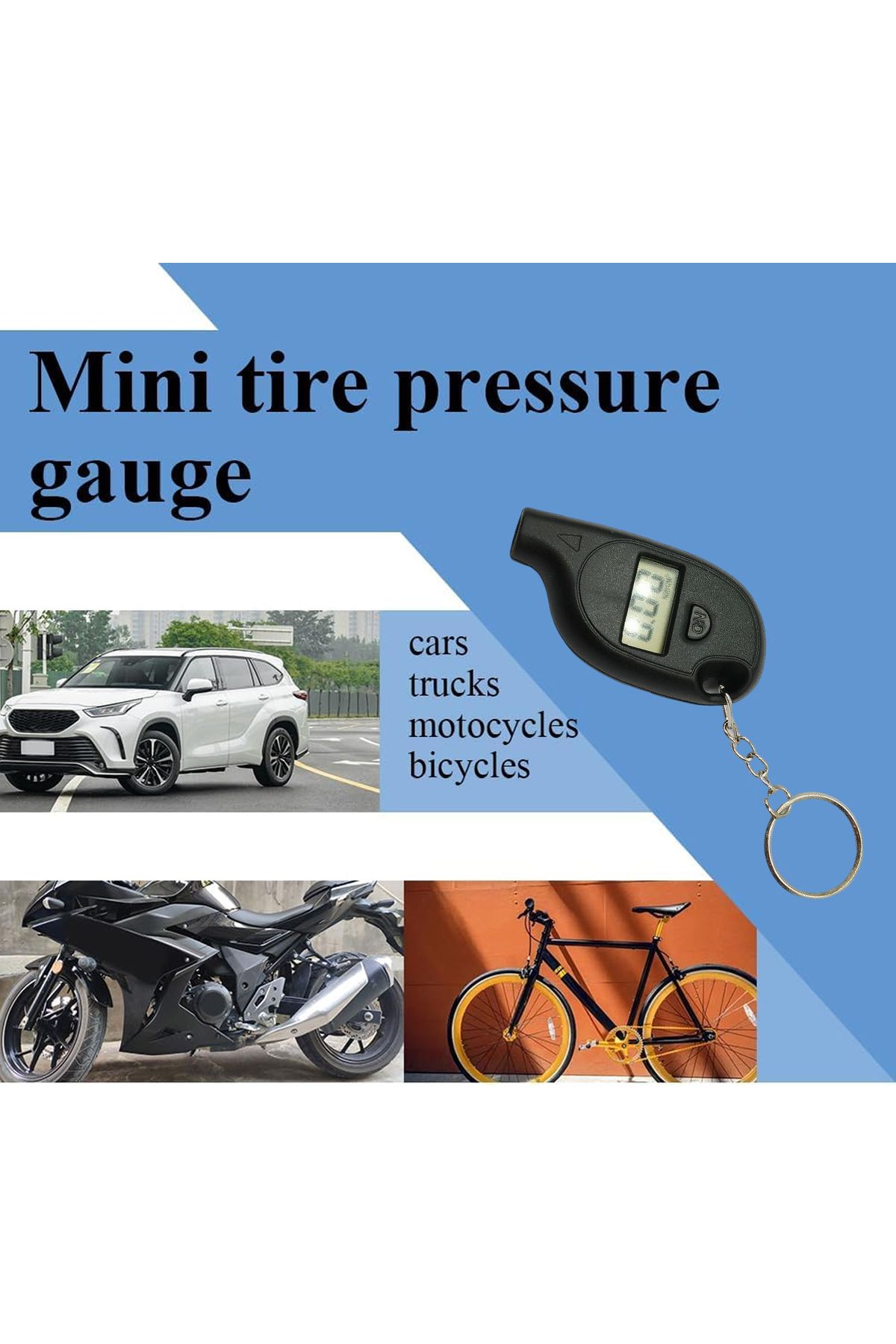 Safari-TG-51 Digital Tire Pressure Gauge with LCD Display and Key Ring – Compact and Handy 5