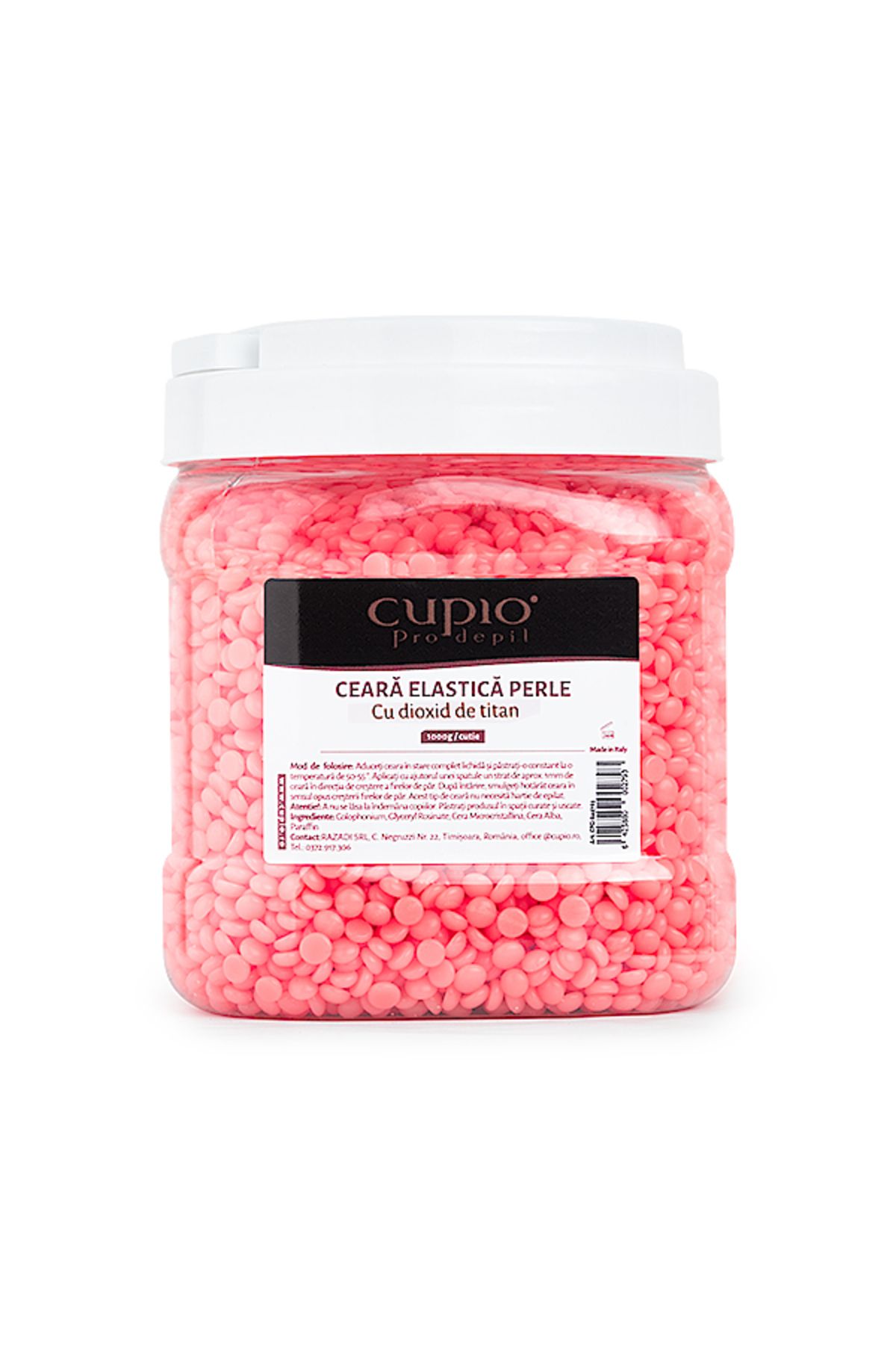 Cupio-Elastické voskovací perly s oxidem titaničitým v krabičce 1000ml 1