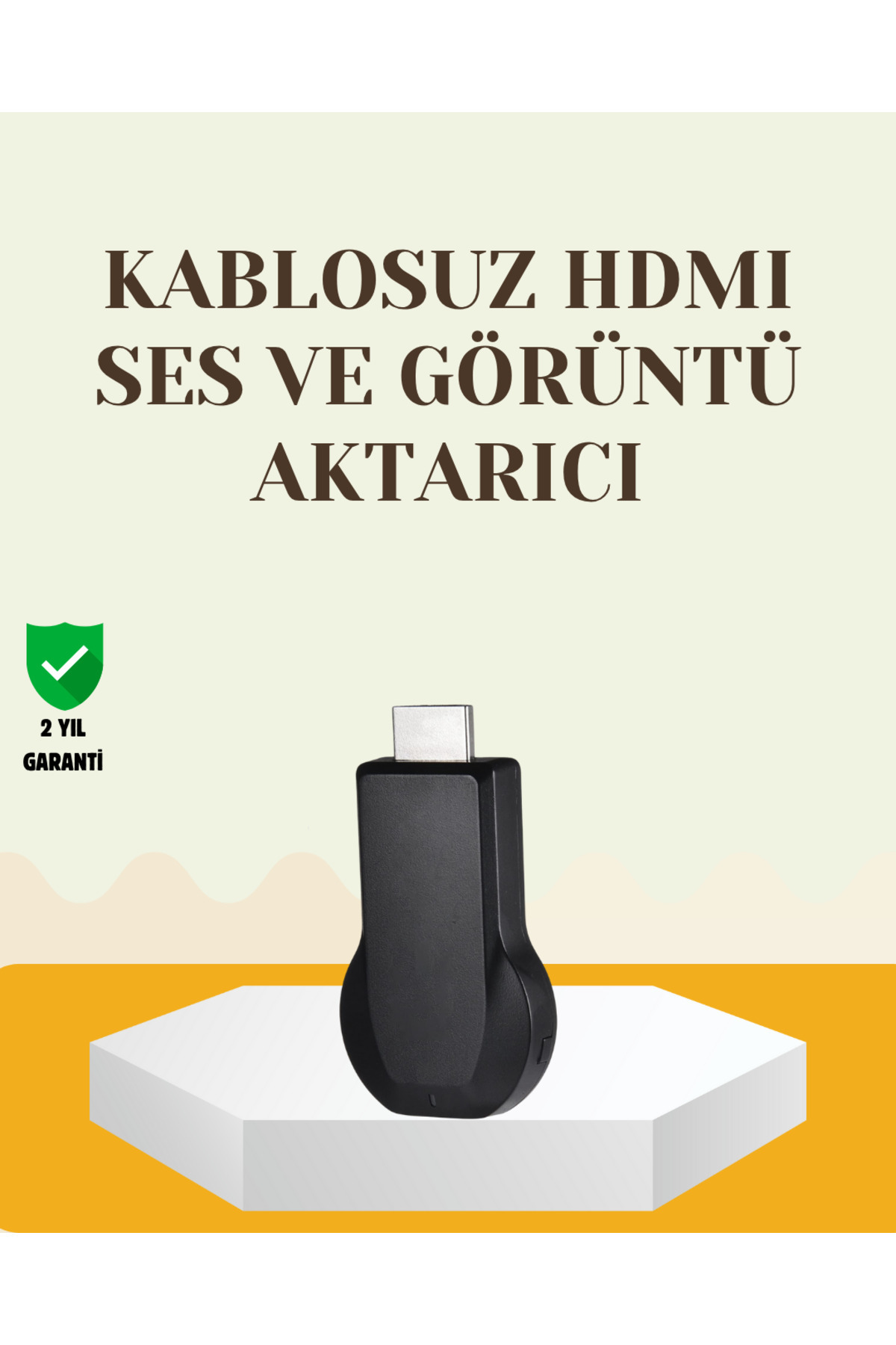 budukkanda Kompakt HDMI Kablosuz Dongle – 1080p Görüntü ve Plug‑and‑Play Kurulum