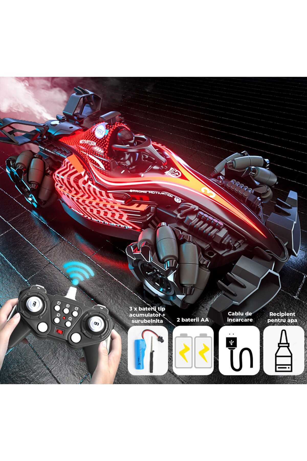Timebox-F1 Drift Car with Remote Control and Gesture Sensor – Car with Spray, Lights, Music, 360° Rotation 4