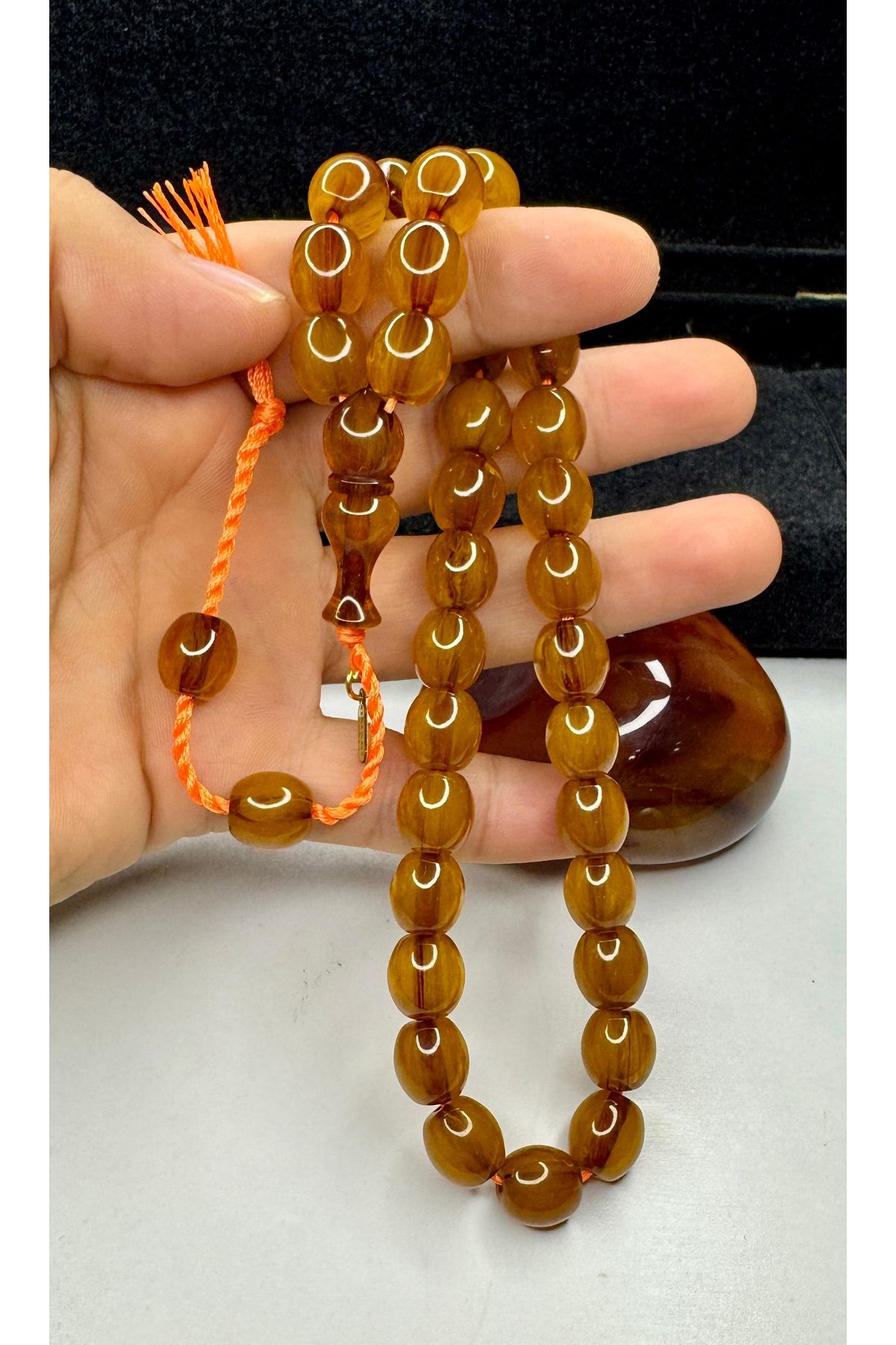 İskenderun Tesbihcilik-Omari Shaved Ottoman Simile Prayer Beads with a Seal with a Signature with a Plug 3