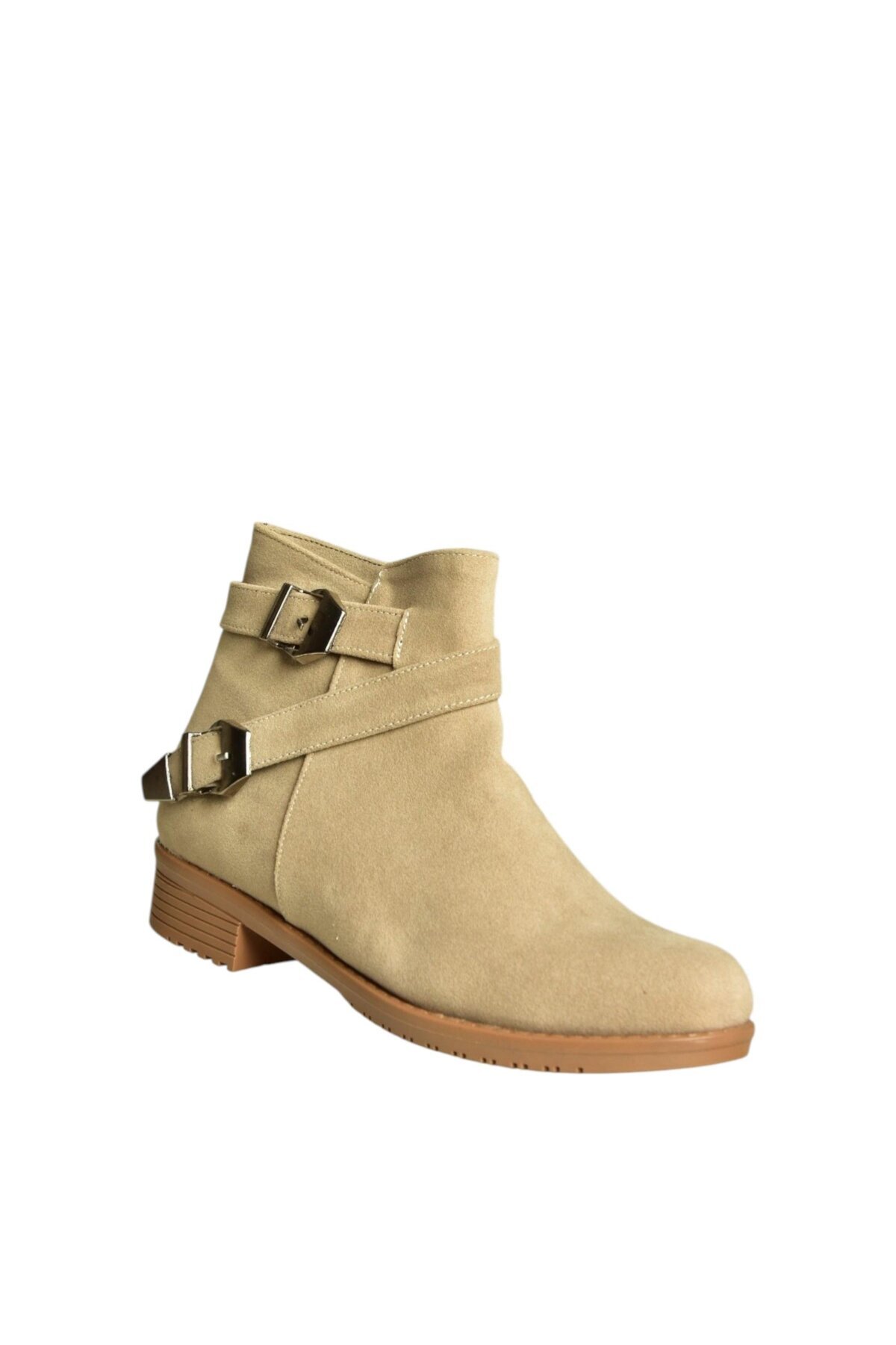 Fox Shoes-A726193402 Γυναικείες Μπότες Μπεζ σουέντ 5