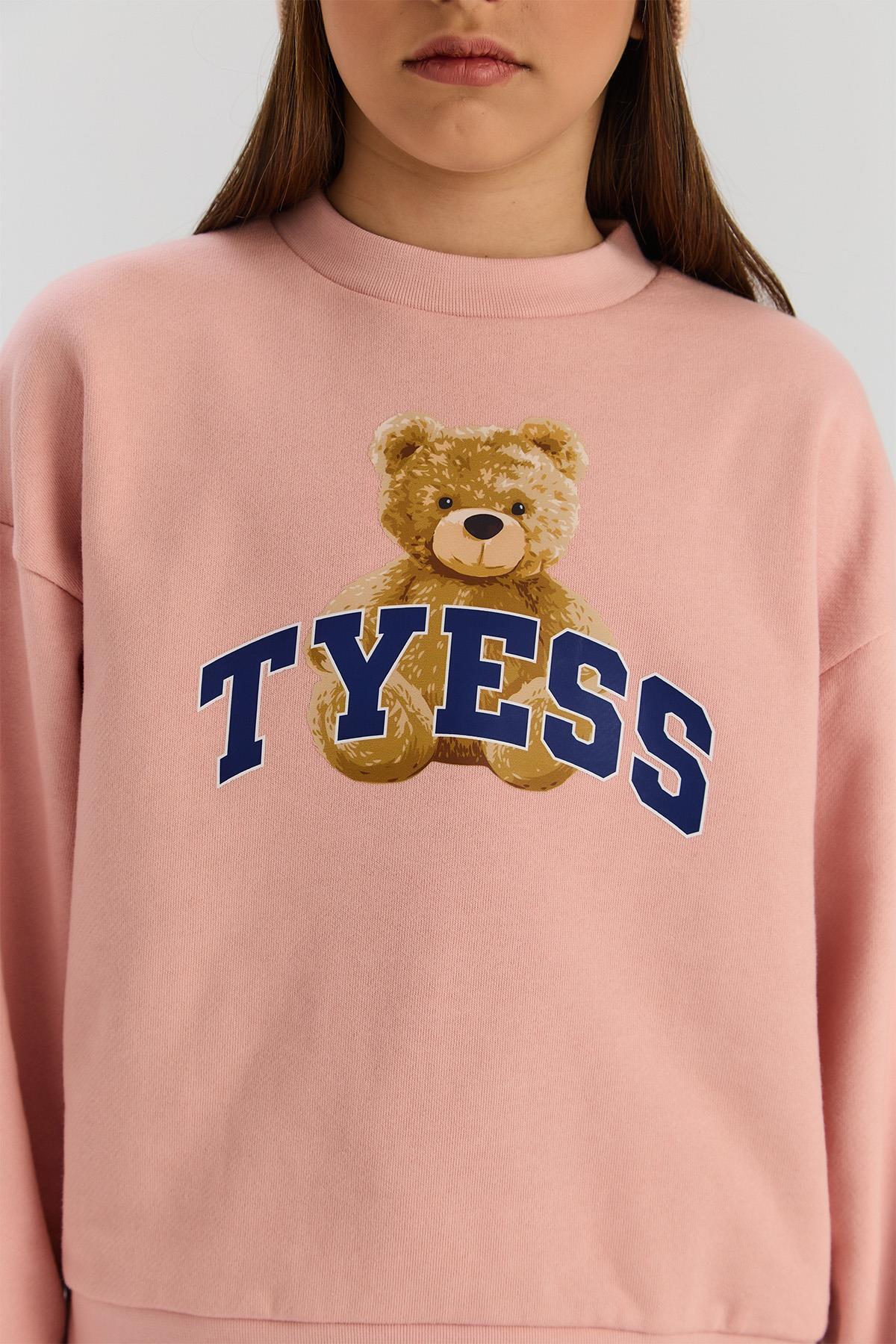 Tyess BG Store Kız Bebek Pudra Sweatshirt fotoğrafı 3 (önizleme)