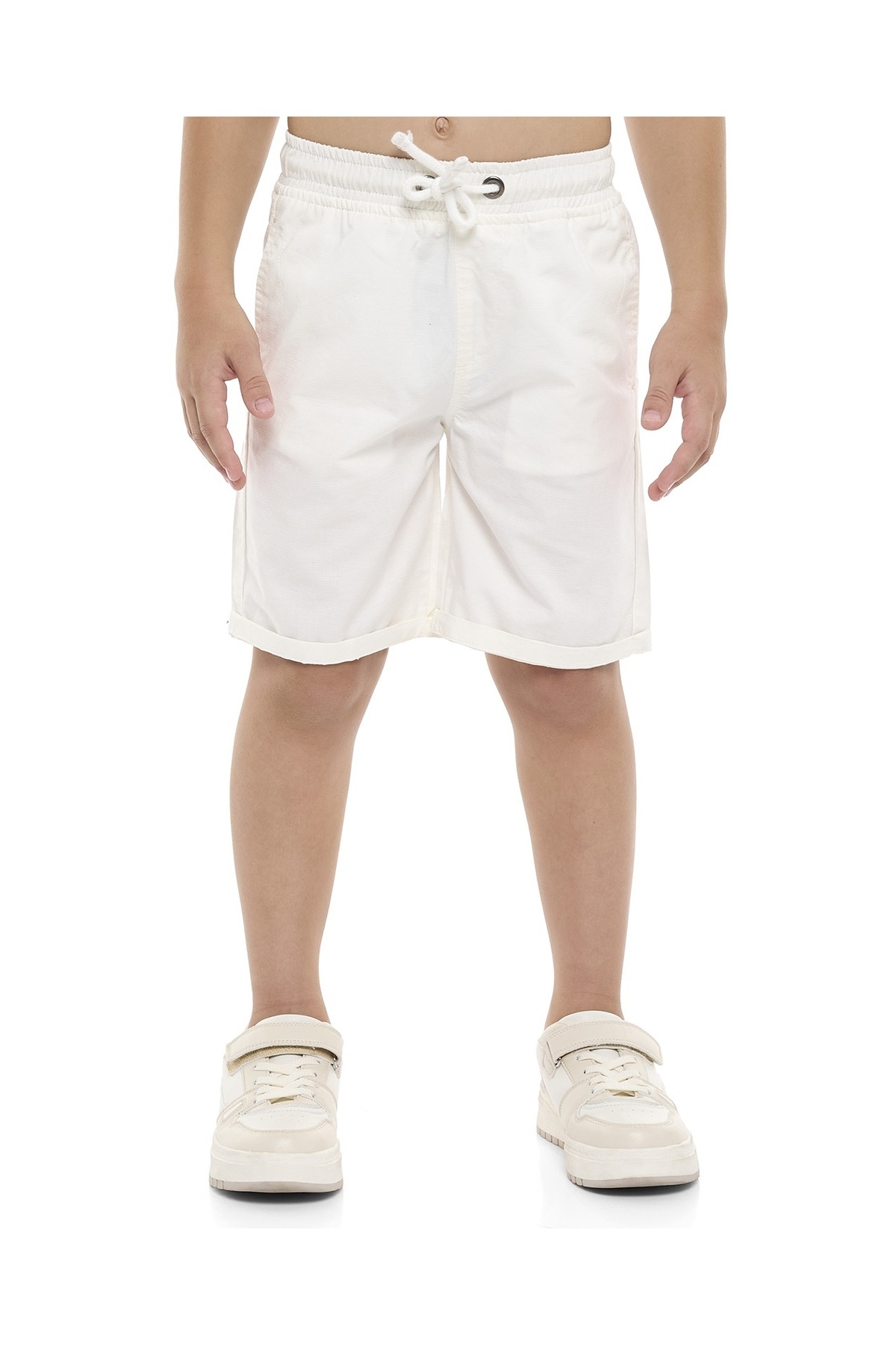 R&B-Solid Shorts with Drawstring Waist 2