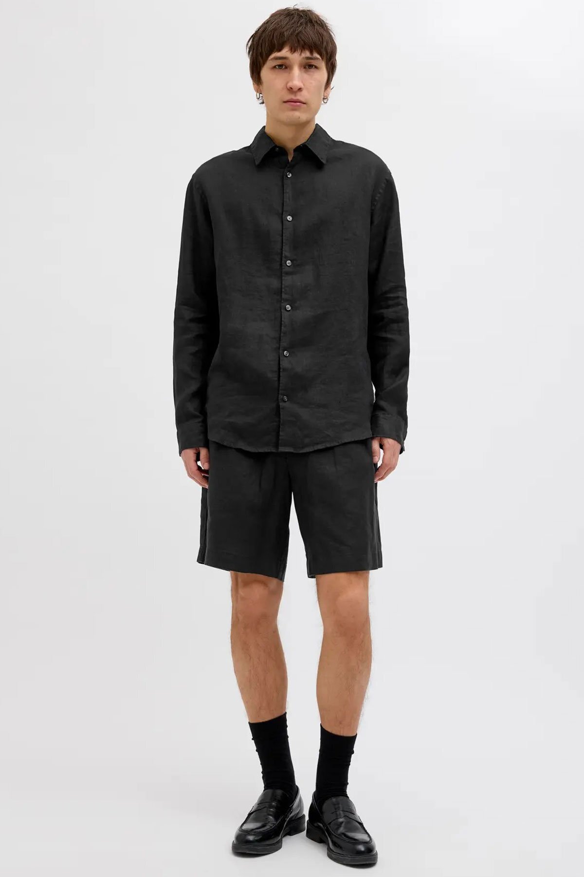 شلوارک کتان مردانه طرح بیل لارنس جک اند جونز شلوارک برمودا Jack & Jones