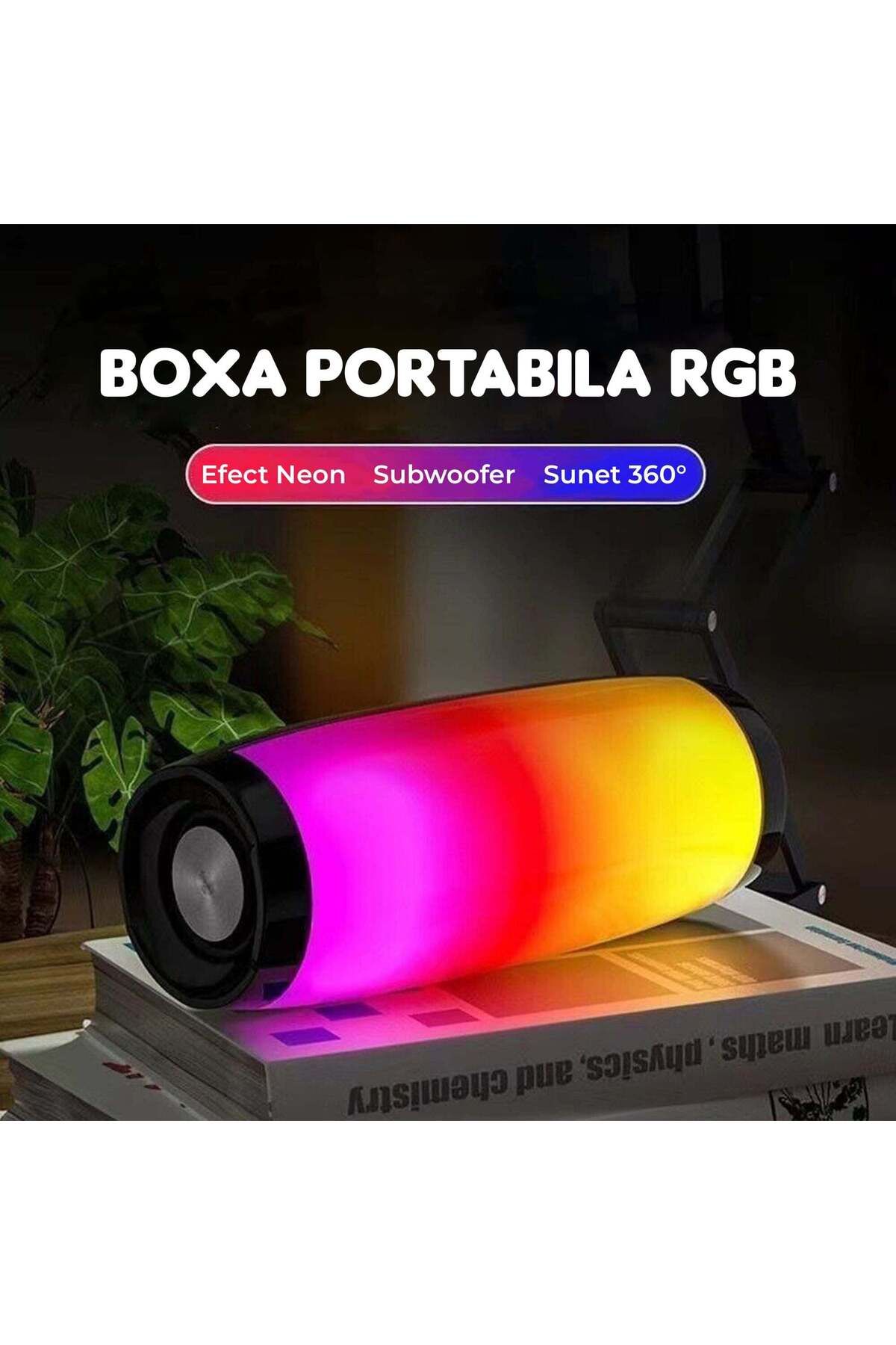 Timebox-Portable speaker with RGB lights, Bluetooth, 360 surround sound, 1200mah, Waterproof 2