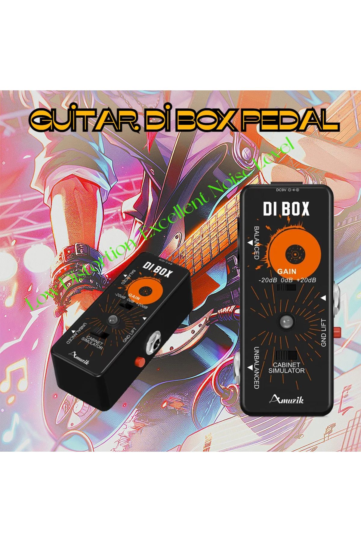 Choice-صندوق إدخال مباشر صغير من Amuzik DI BOX محاكاة خزانة الجيتار الذكية ذات التشويه المنخفض للغاية الدواسات E... 6