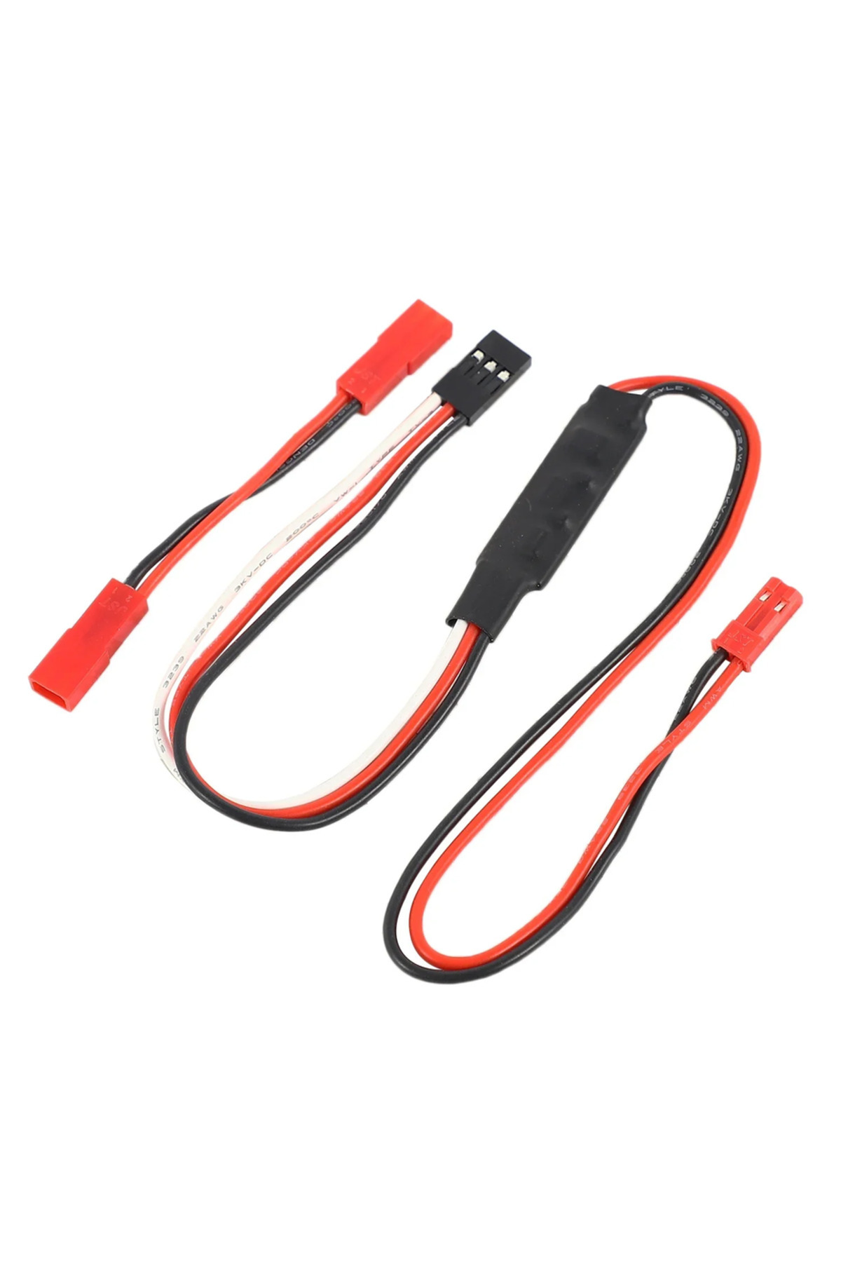 Choice-Red RC Car Winch CH3 3 Ways Control Line Panel Remote Controller Receiver Cable 3CH for 1/10 RC Craw 1