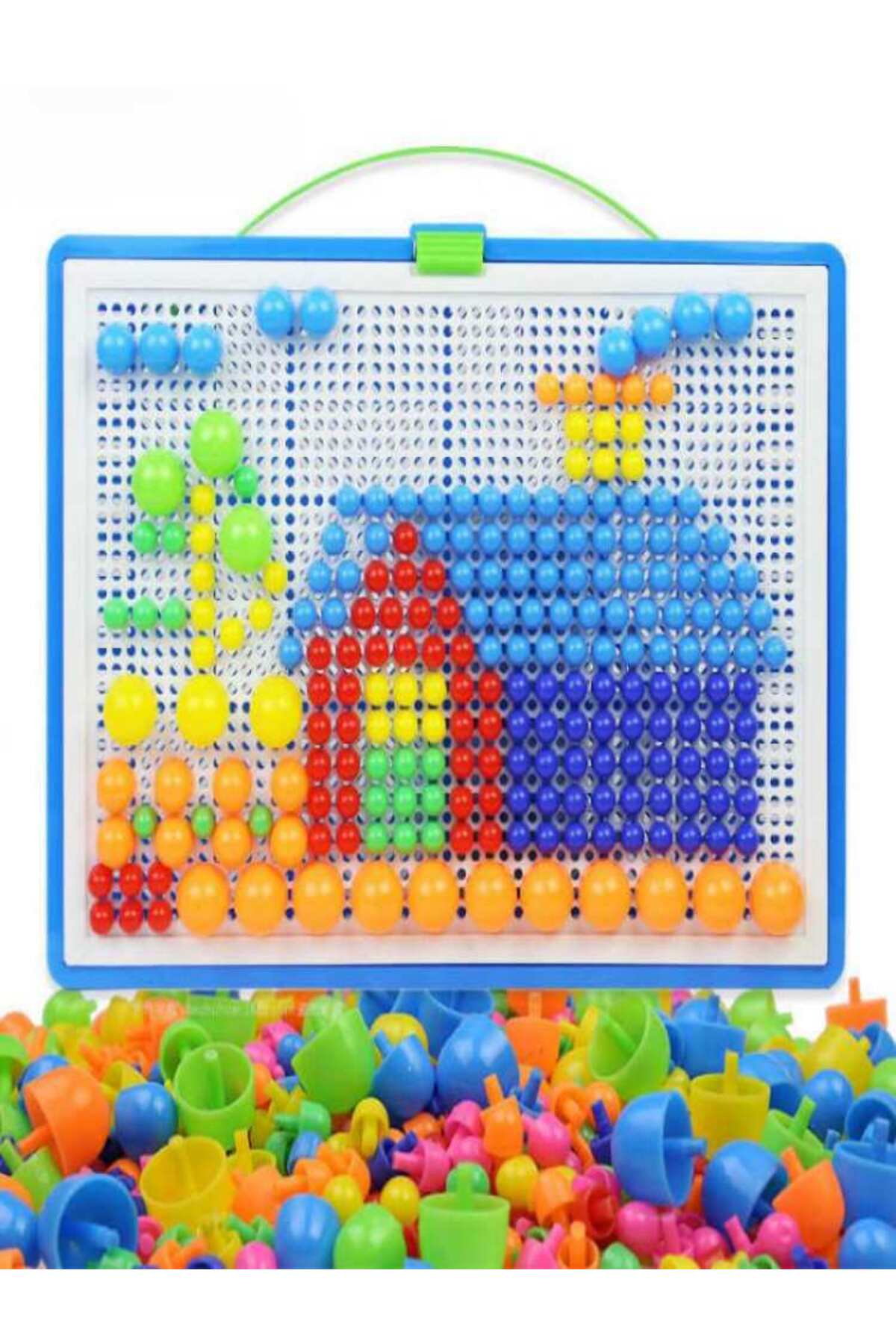 ۲۹۶ تکه پازل سه‌بعدی آموزشی STEM، بازی‌های تخته‌ای ساخت‌وساز در جعبه با طرح قارچ و دانه برای کودکان…