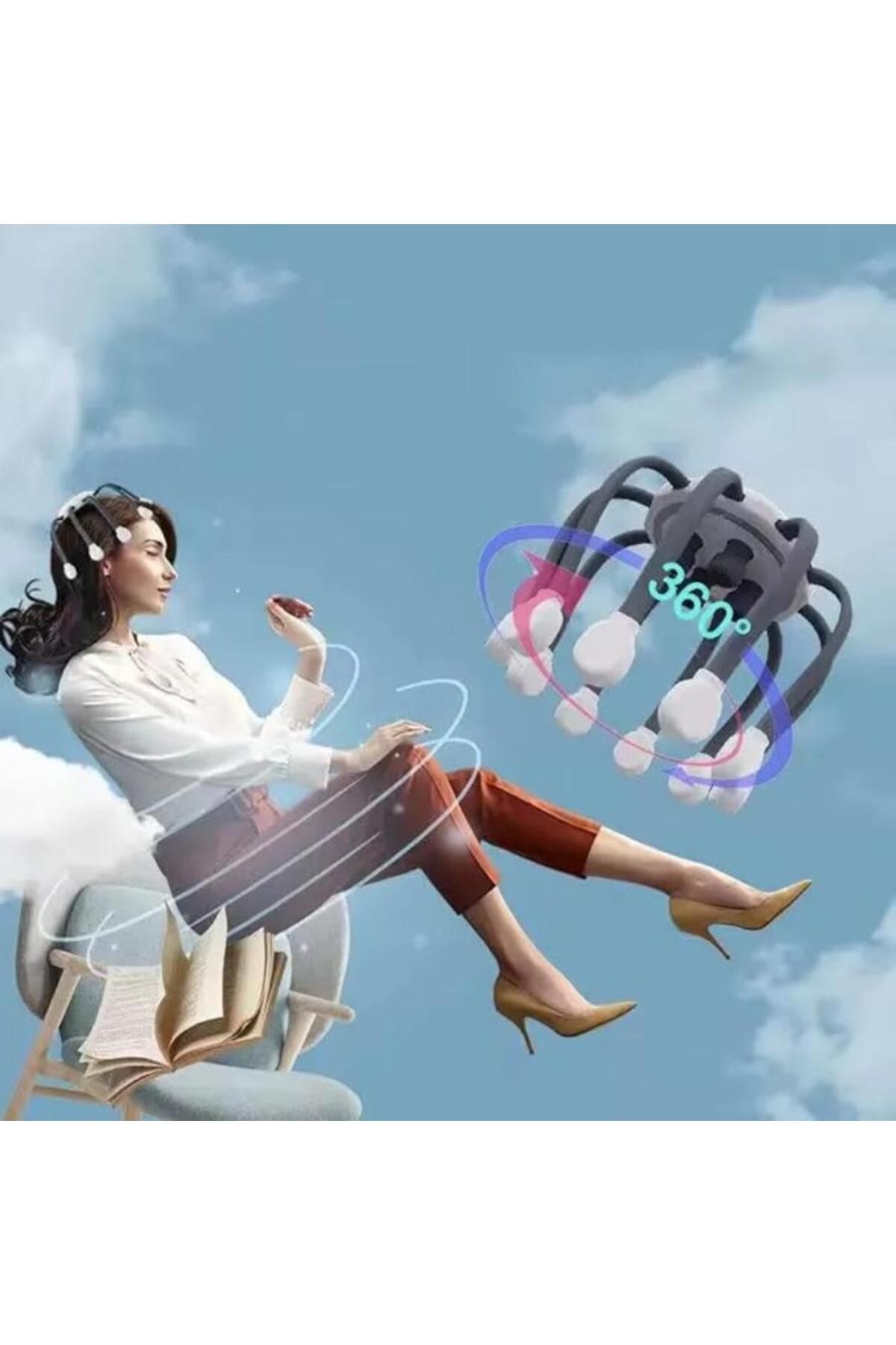 Tradeo-Electric Scalp Massager with 3 Modes, 360° Vibrating Head Massager Comb, Stress Relief Tool 4