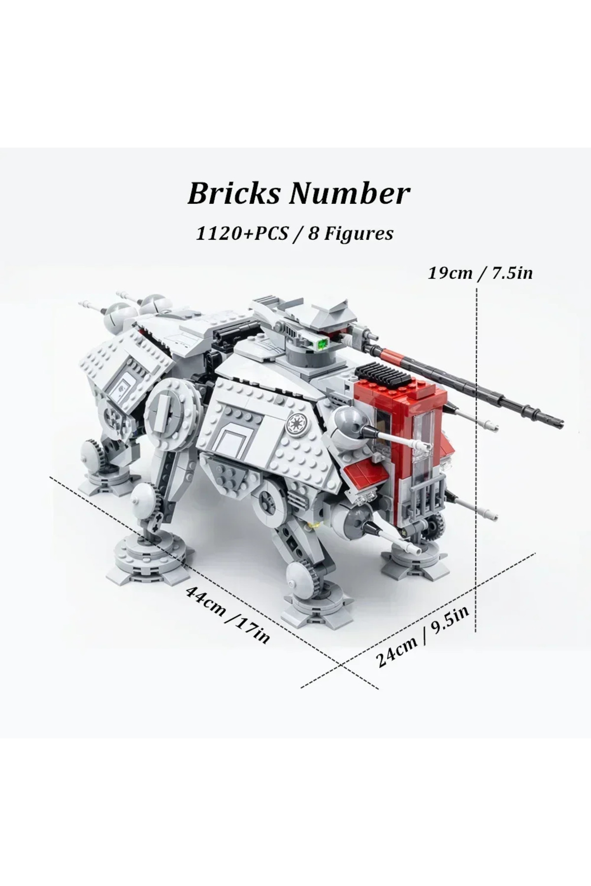 بدون جعبه خرده‌فروشی بیگانگان MOC-AT-ربات کهکشان فضایی سنگین TE-دروید-واکرها جنگجویان نبرد فضایی مدل Bu