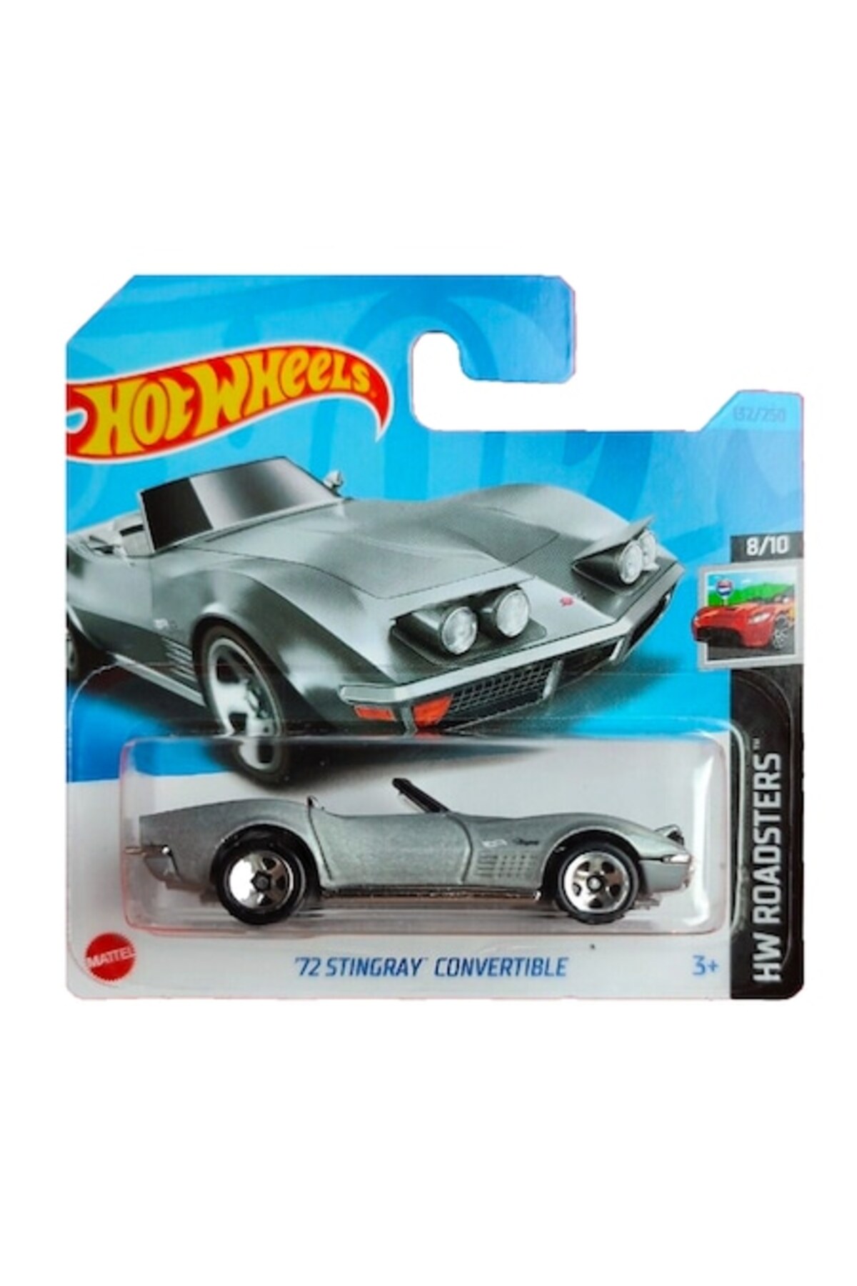 Masinuta metalica Hot Wheels, 72 Stingray Convertible 1:64, Argintiu