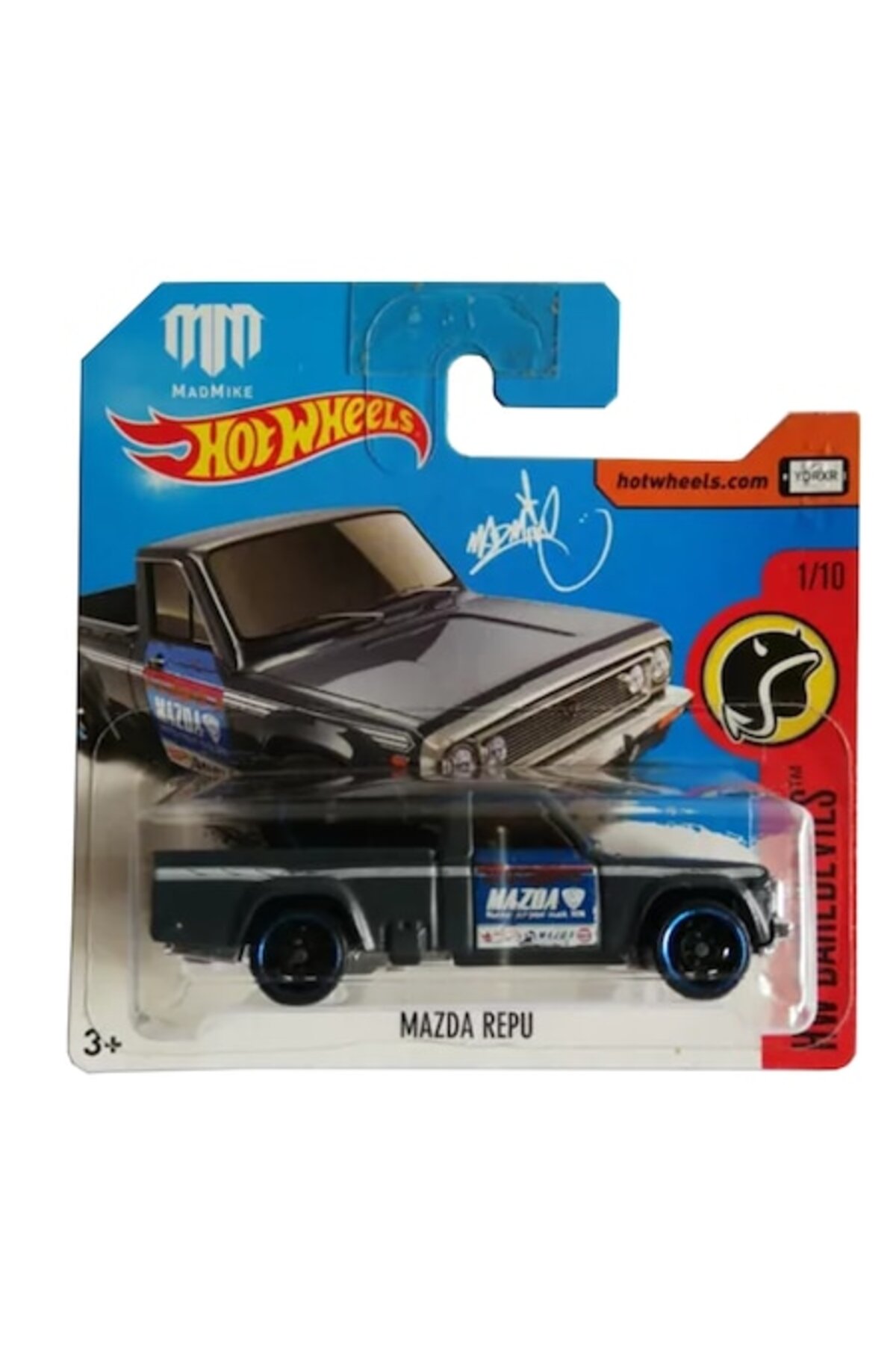 Masinuta metalica Hot Wheels Mazda Repu, Colectia HW Daredevils - Editia 2017, Gri, 1:64