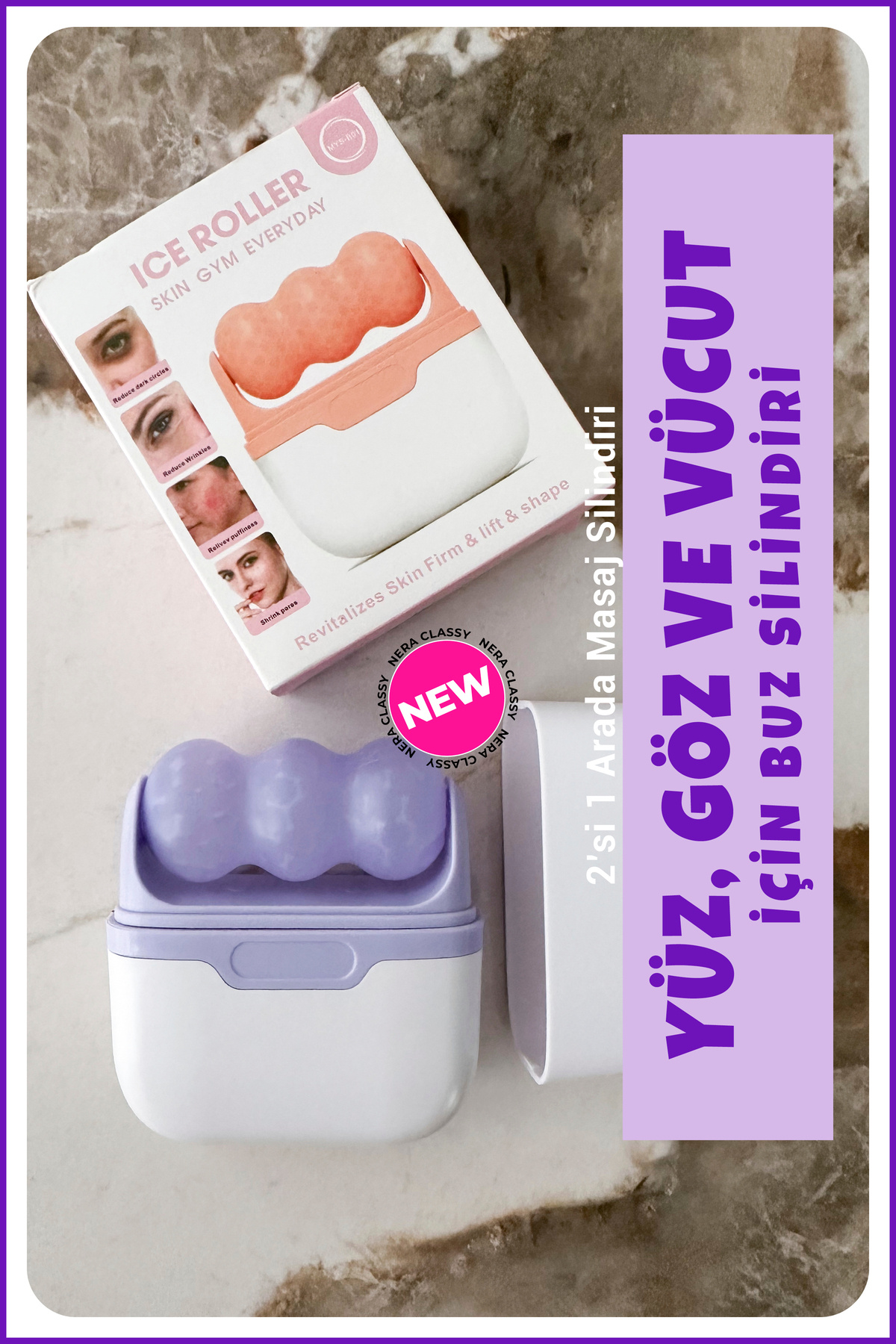 GXMPRO Ice Roller for Face and Eyes - Yüz, Göz ve Vücut İçin Buz Silindiri - Skin gym Everyday