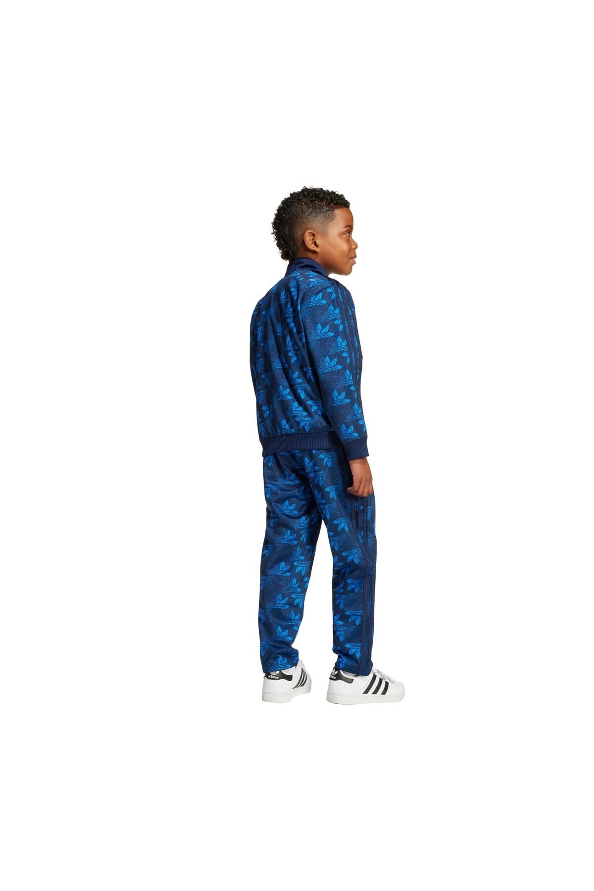 adidas-JW0295-C Firebird Ts Aop Çocuk Σετ Φόρμας Μπλε 3