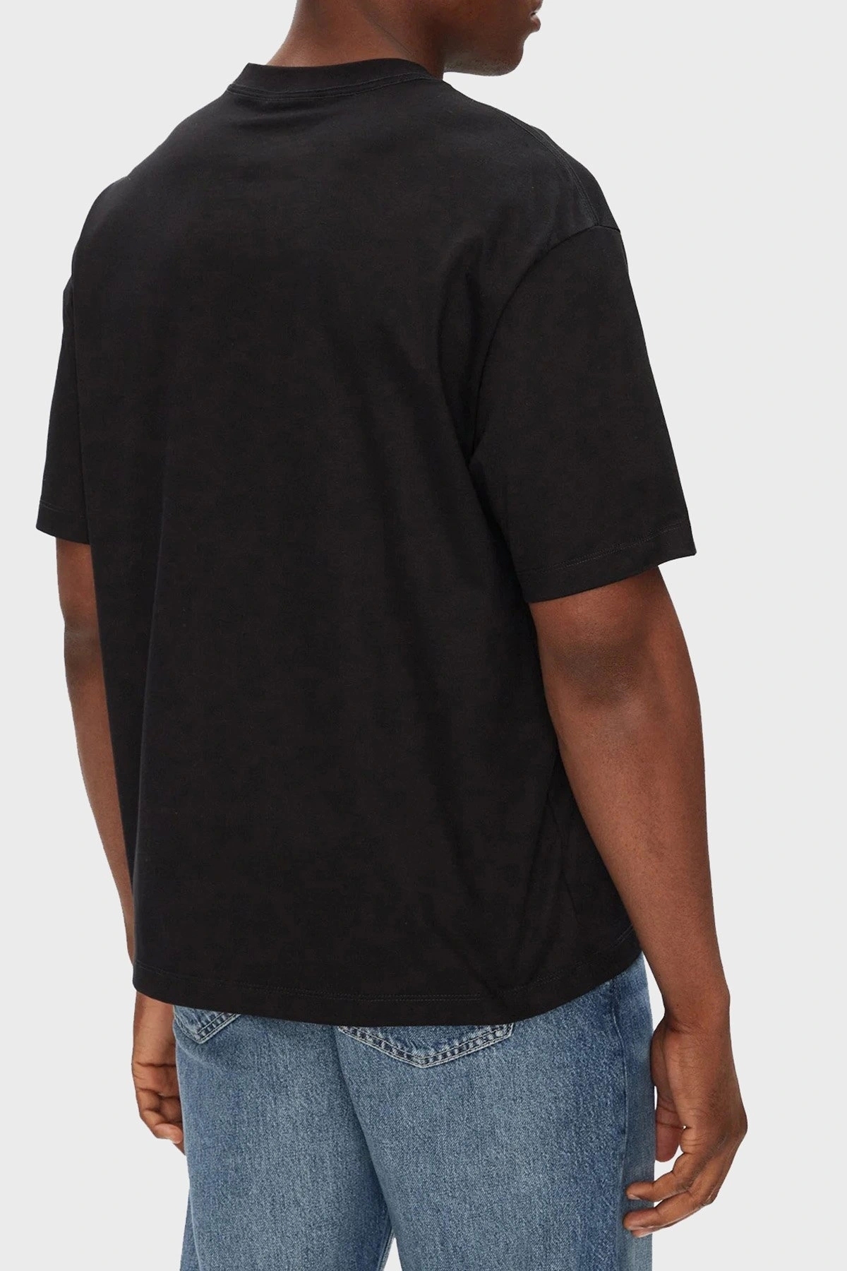 Calvin Klein  Erkek Siyah Baskılı Tişörtler - Görsel 3