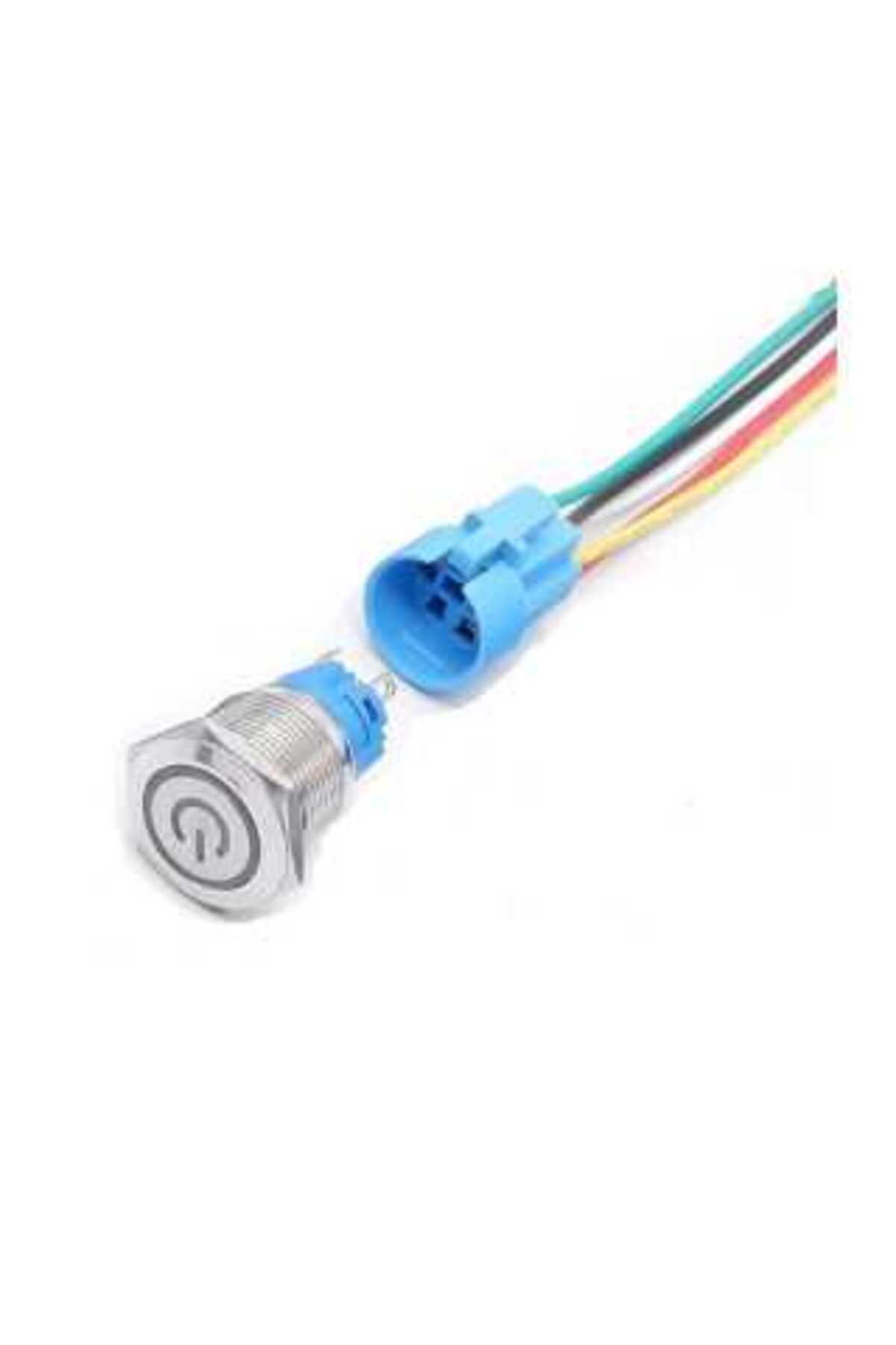 OEM-Interrupter switch 1 circuit 3 pins OFF-ON red LED 12V 15A with retention 2