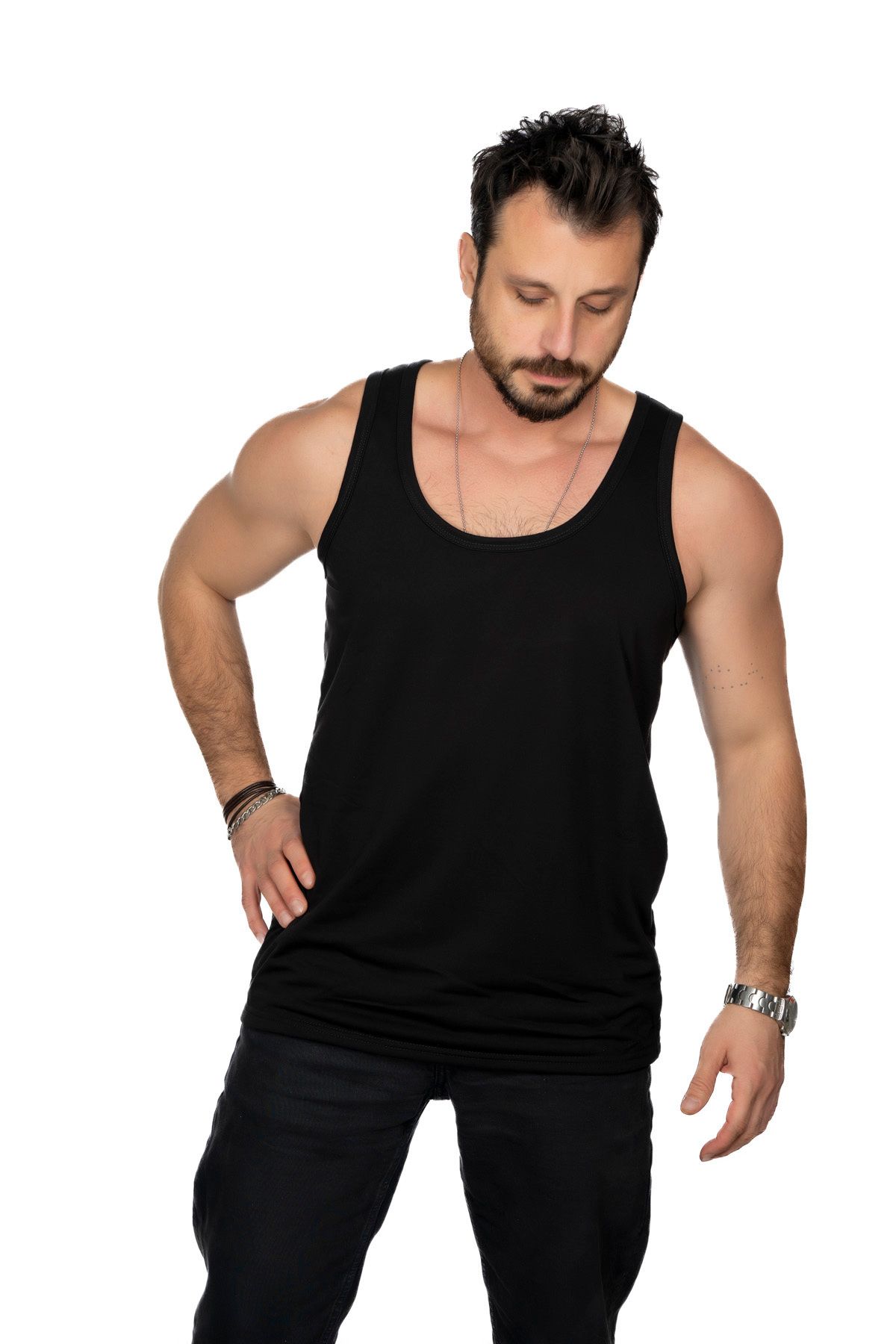 MAXI DRY-Anti-Excessive Sweating Men's Undershirt, Double Layer, Leak Proof 3-Piece Series 4