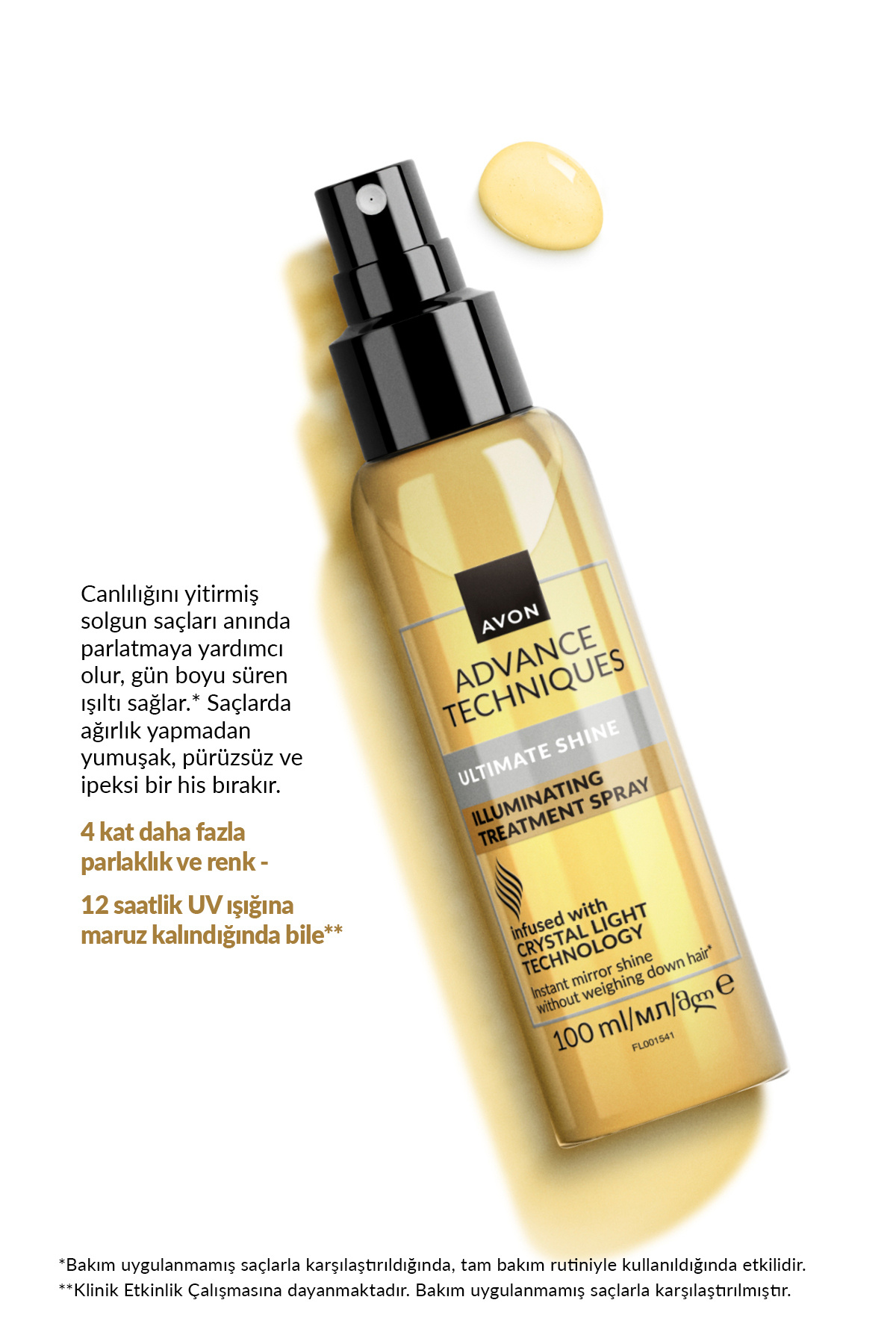 Advance Techniques Parlaklık Veren Saç Bakım Spreyi 100 Ml. — SAMPUAN1556 — تصویر 2 از 3