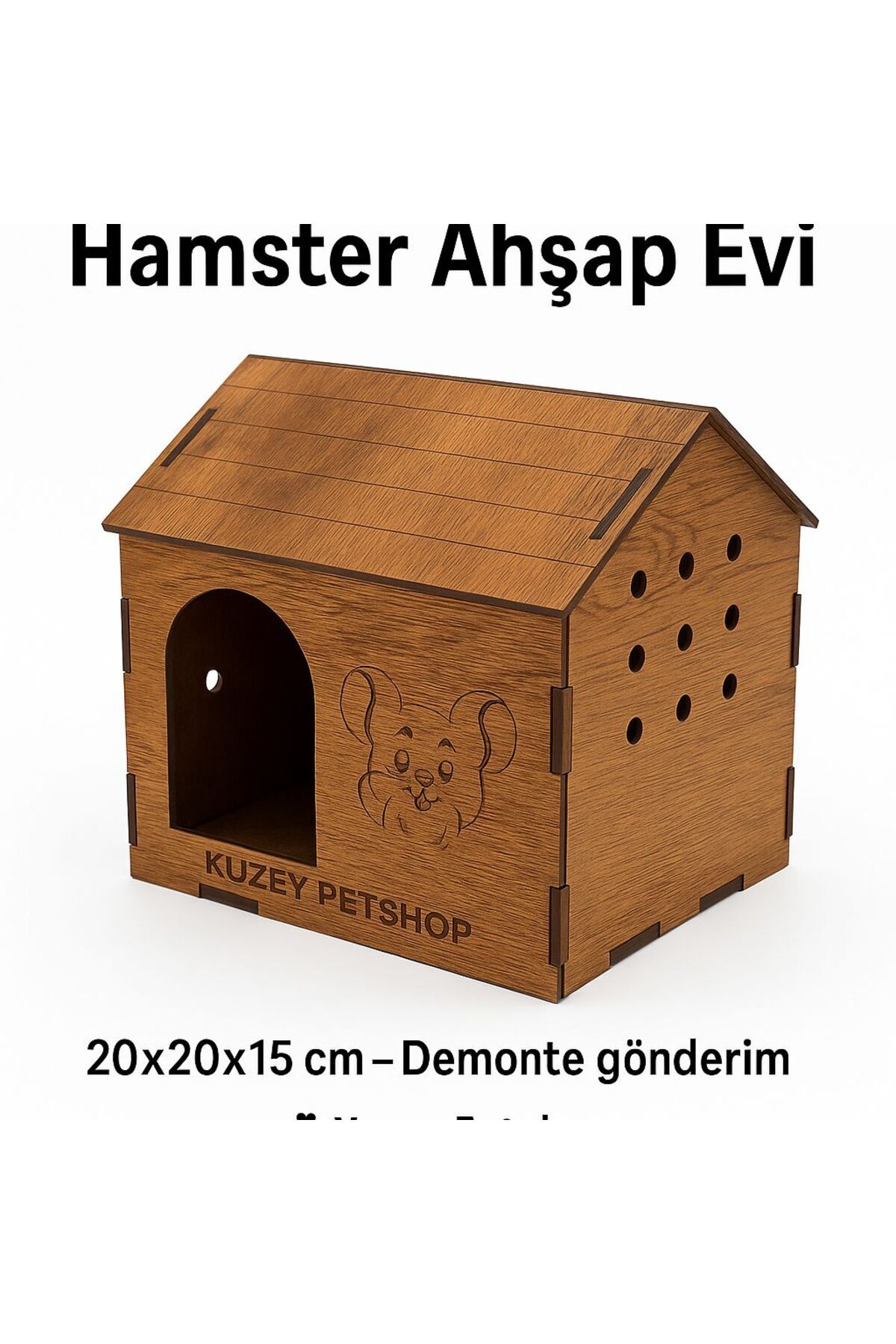 KZYPET Hamster Ve Ginepig Evi, Saklanma Yuvası(20*20*15)DEMONTE KOLAY KARGO