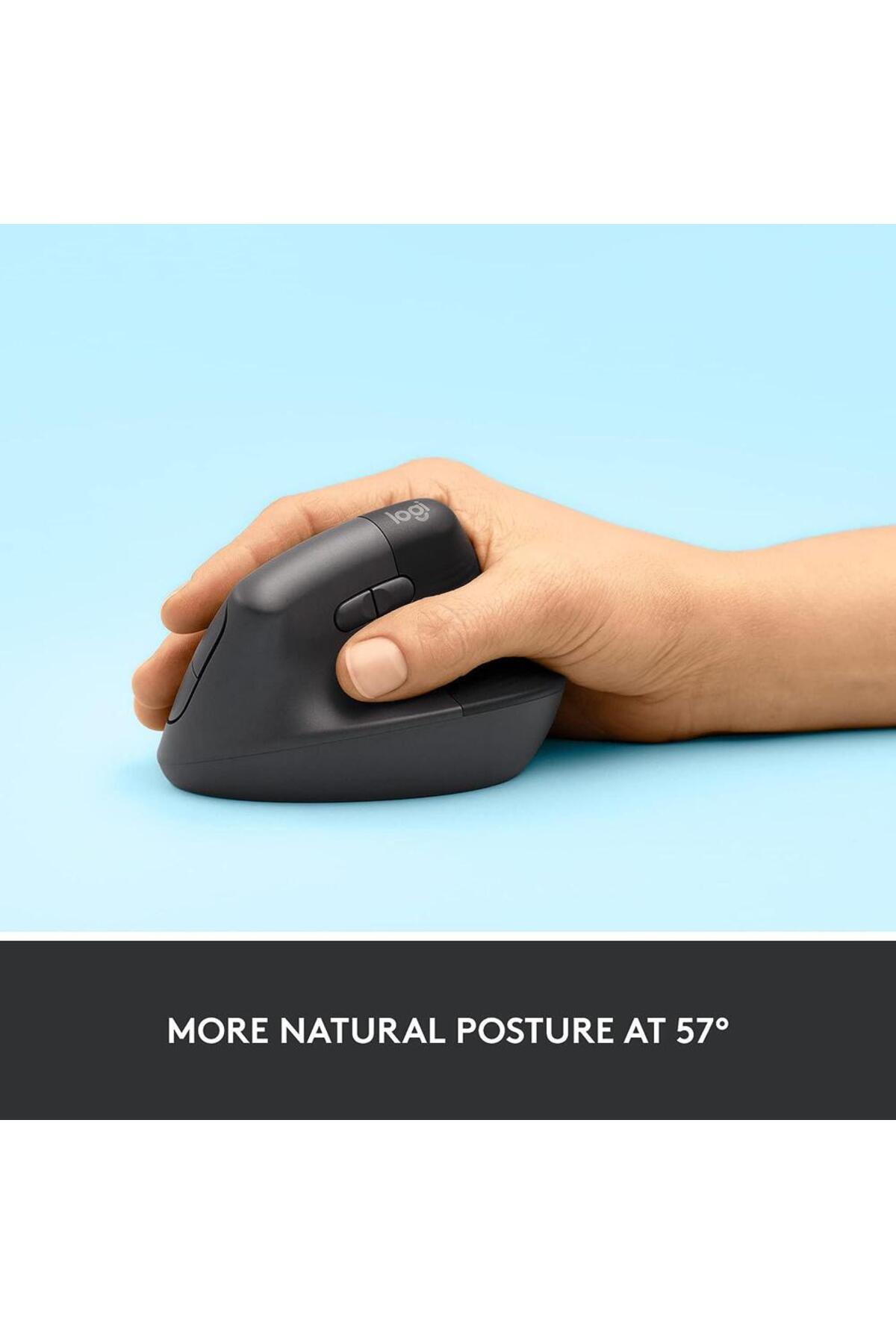 logitech-ماوس رفع عمودي مريح من الجرافيت 3