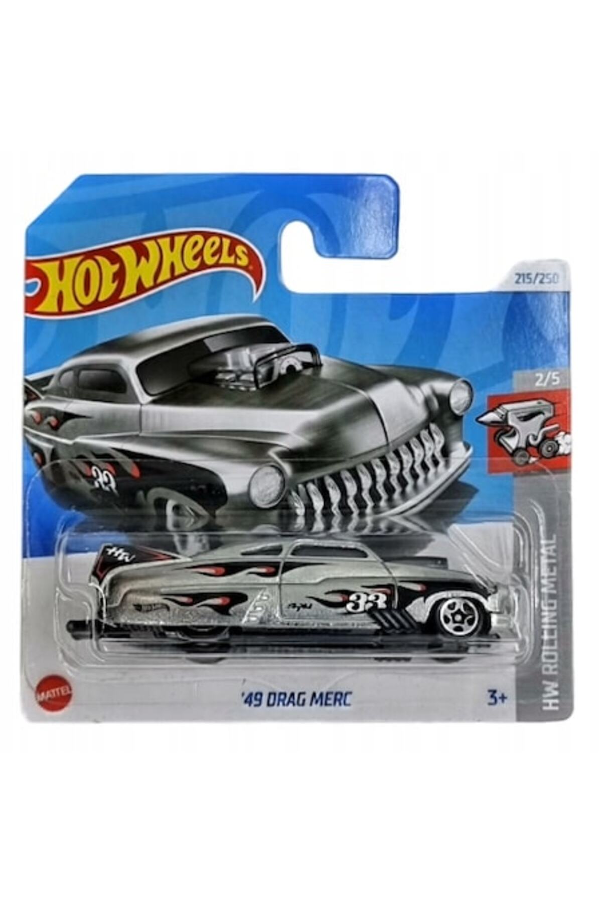 Masinuta metalica Hot Wheels, '49 Drag Merc, Colectia Rolling Metal, Editia 2024, 1:64, Argintiu