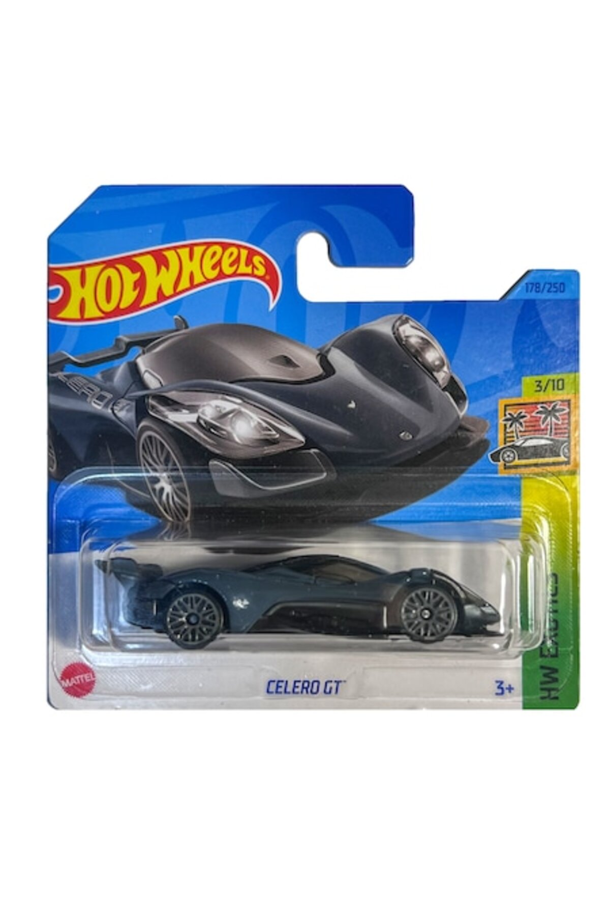Masinuta metalica Hot Wheels, Celero GT, 1:64, Gri