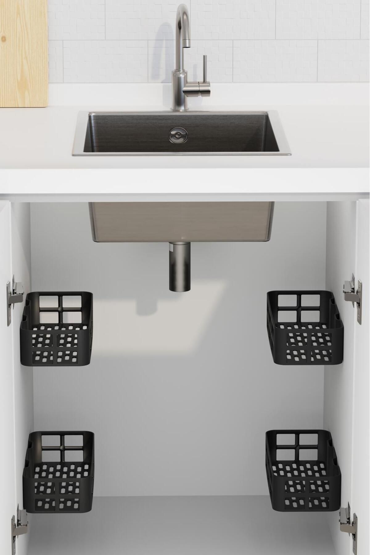 BRAMBLE LIFE-Set of 2 Adhesive under Sink and Inside Cabinet Organizer Shelf 2