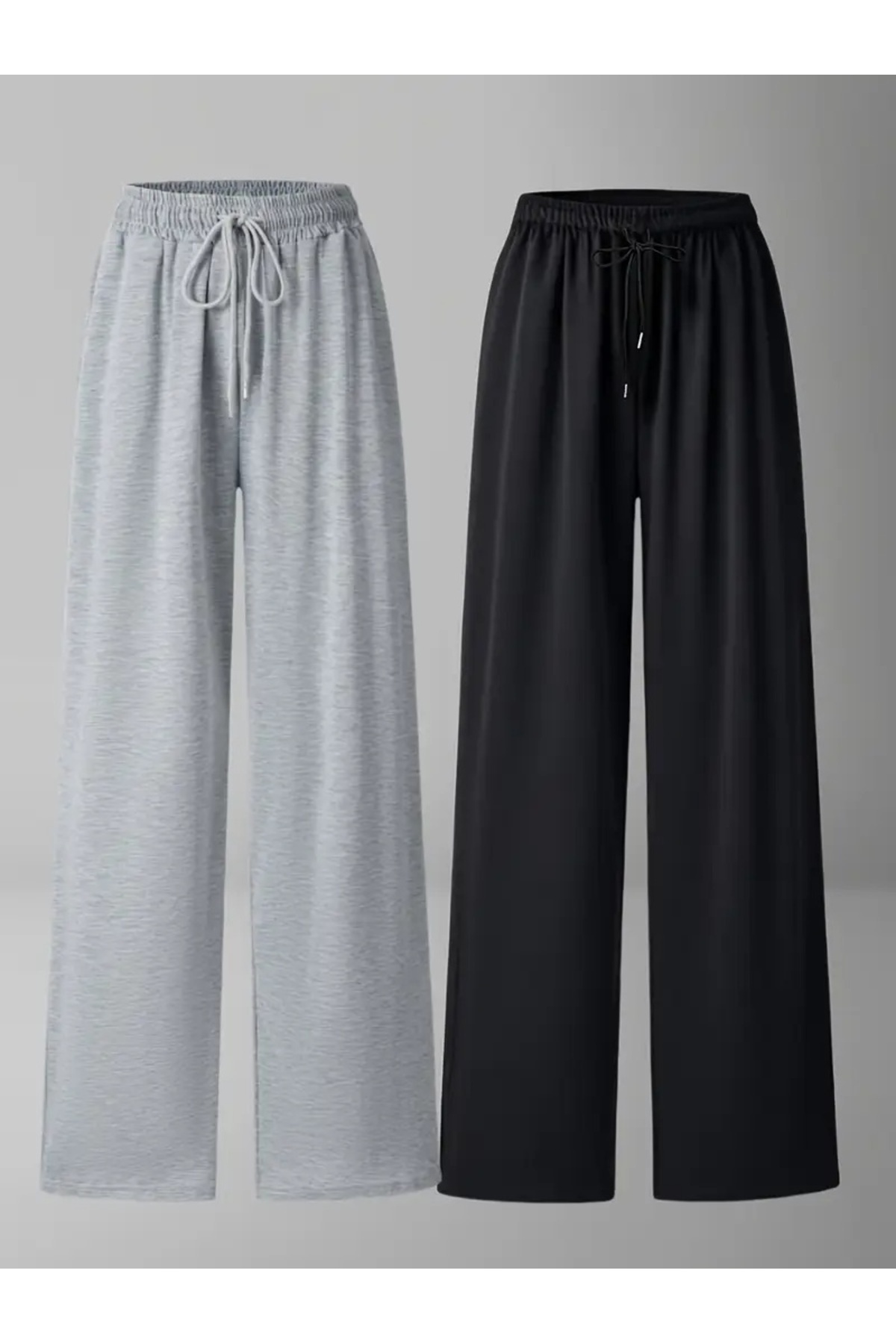 Genel Markalar İKİ ADET SİYAH GRİ BOL EŞOFMAN ALTI-asl-33