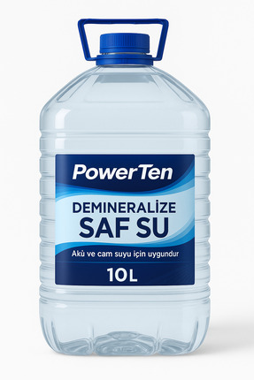 Powerten Saf Su 10 Litre | Akü, Ütü ve Buhar Makinesi Uyumlu