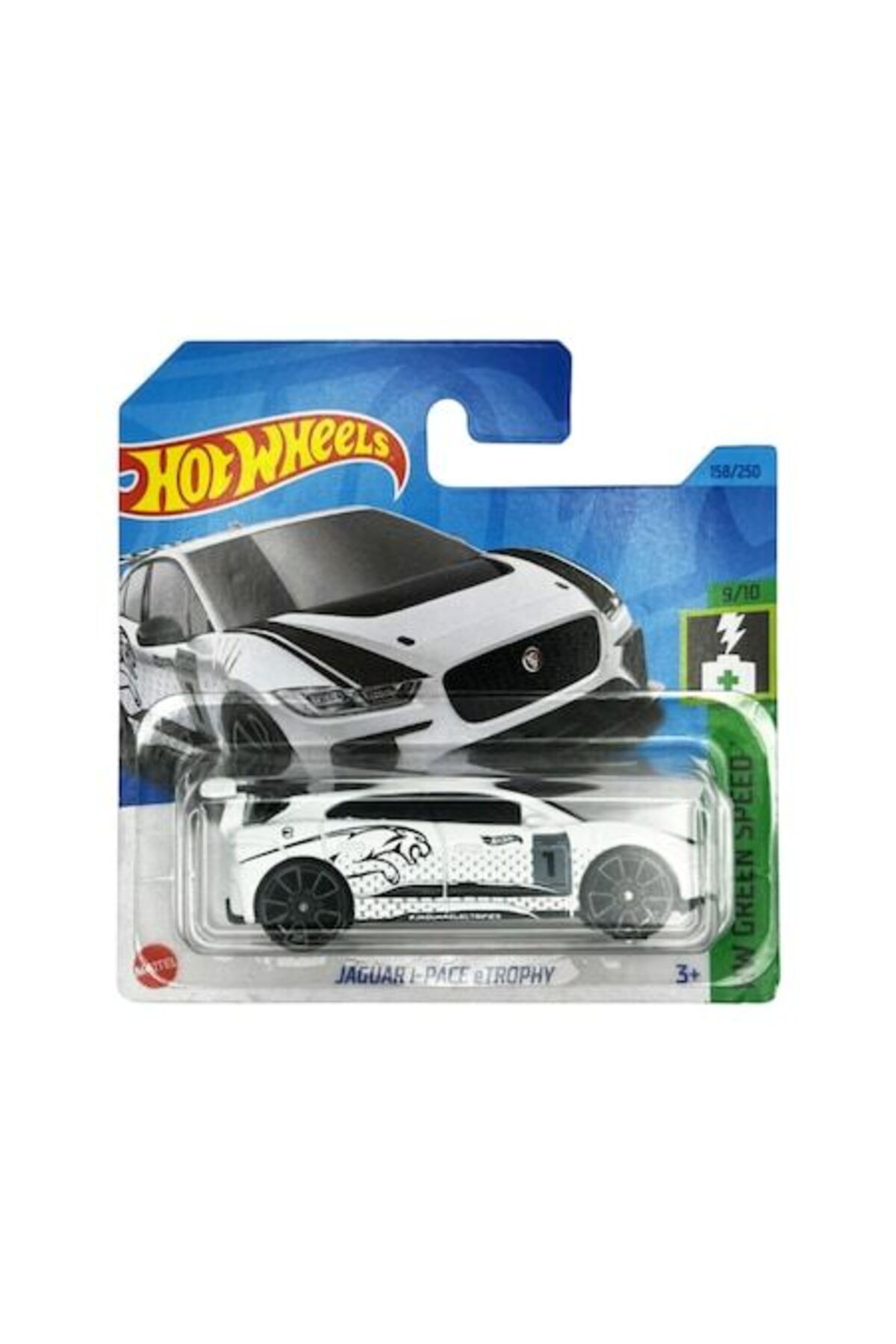 Masinuta Hot Wheels Jaguar I-Pace eTROPHY, alb, 1:64