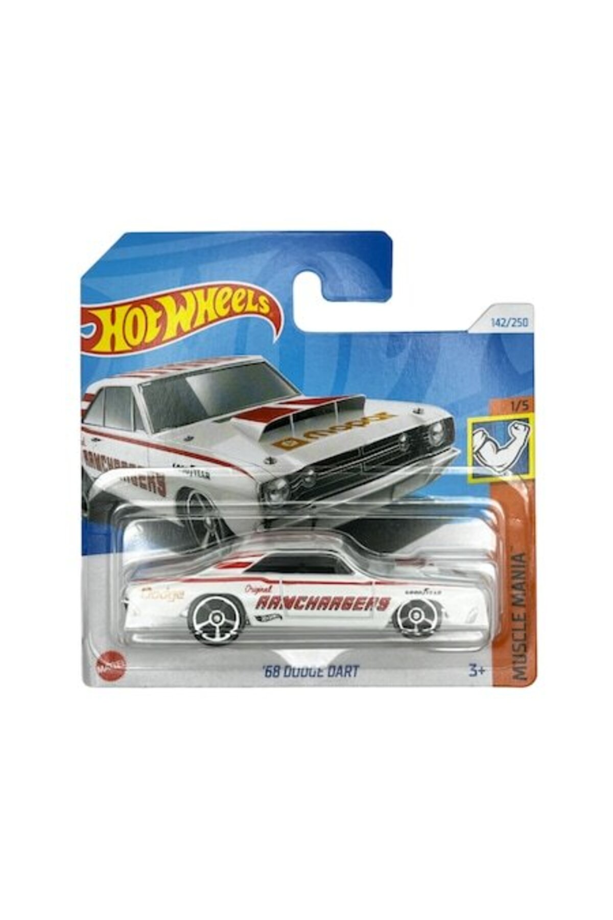 Masinuta Hot Wheels Dodge Dart '68, alb, 1:64