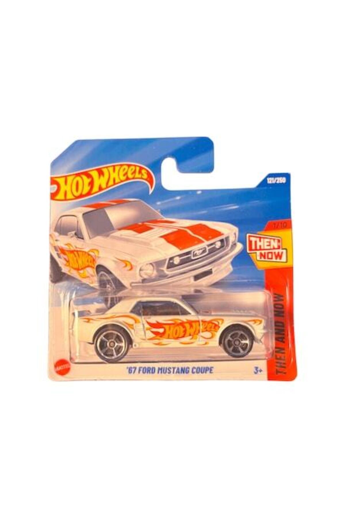 Masinuta Hot Wheels '67 Ford Mustang Coupe, alb, 1:64 - model 2025