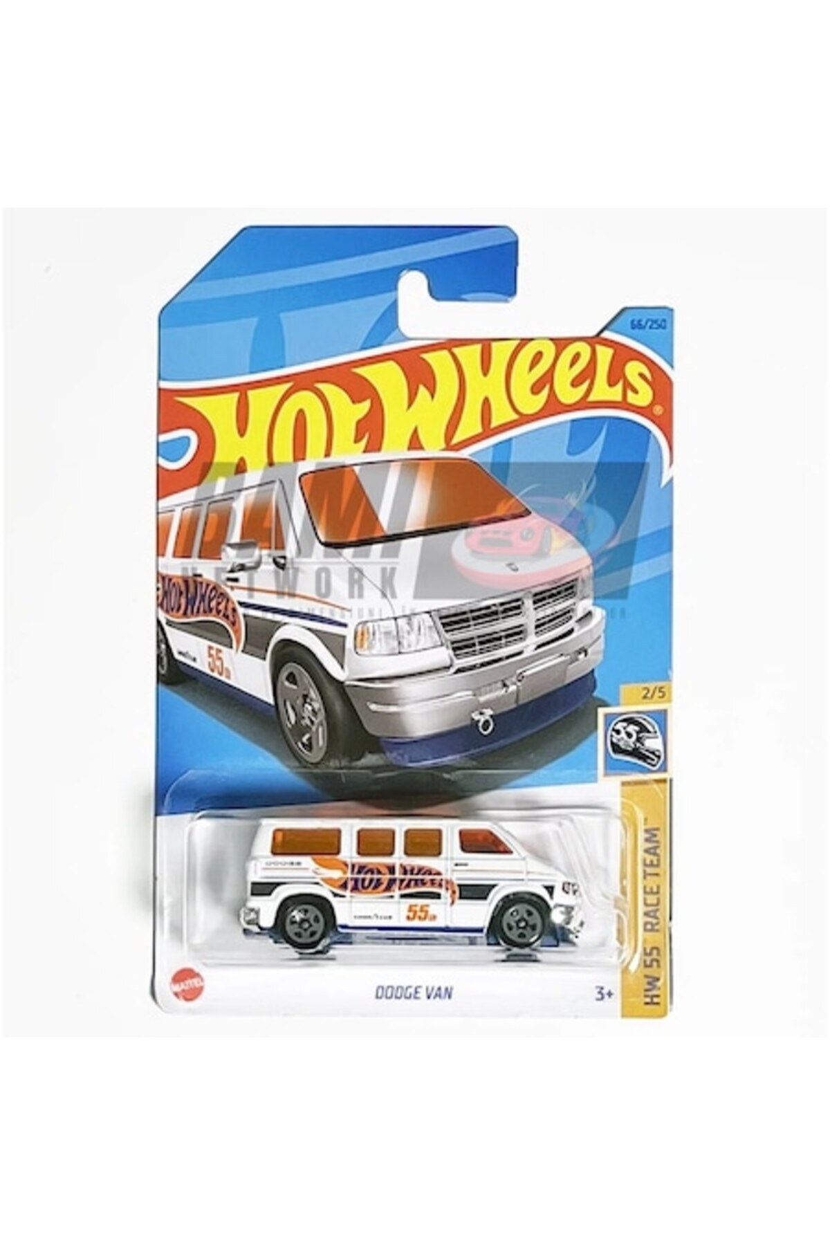 Masinuta Metalica Hot Wheels Dodge Van, Colectia 2023, Alb, 1:64