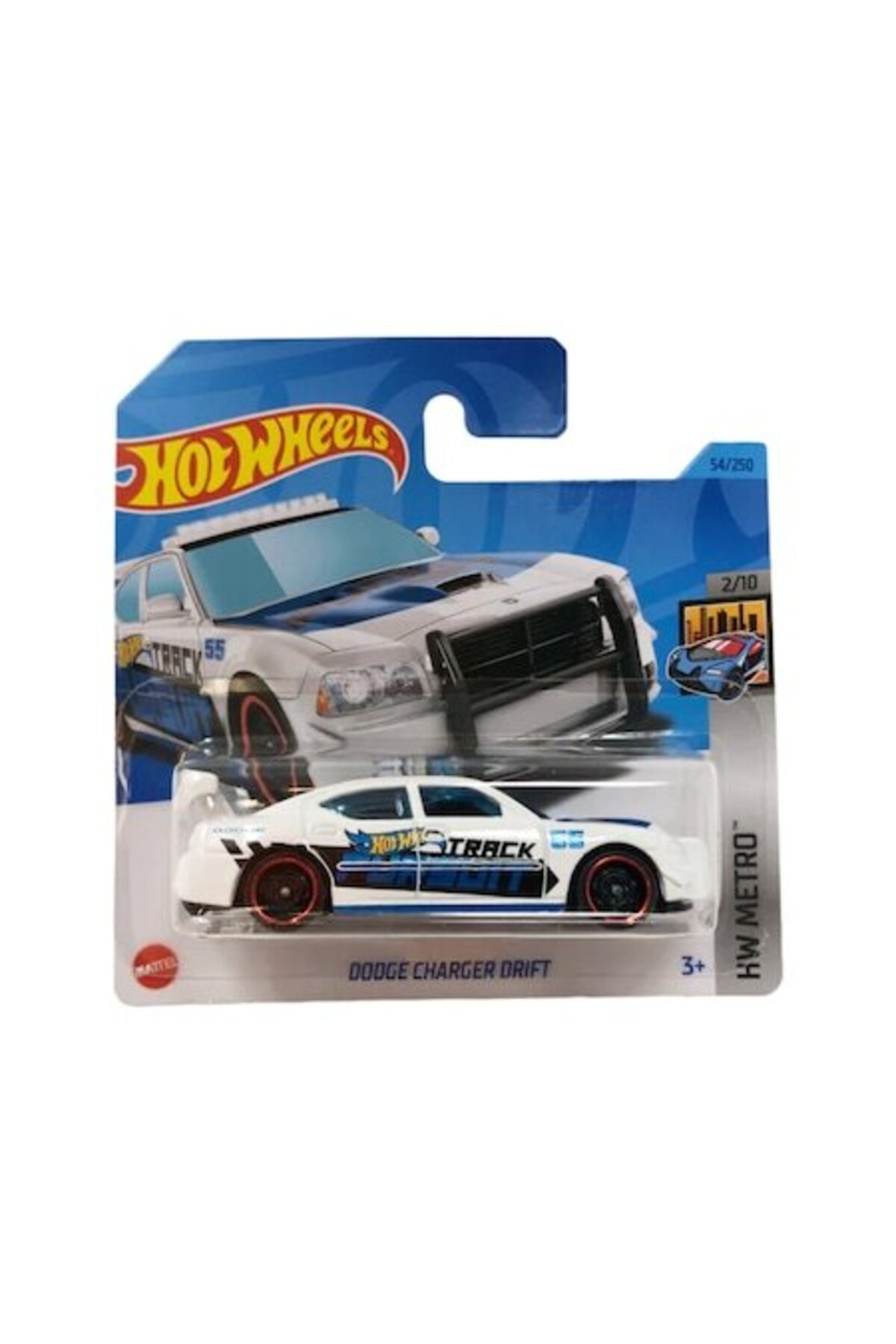 Masinuta Hot Wheels Dodge Charger Drift, alb, 1:64