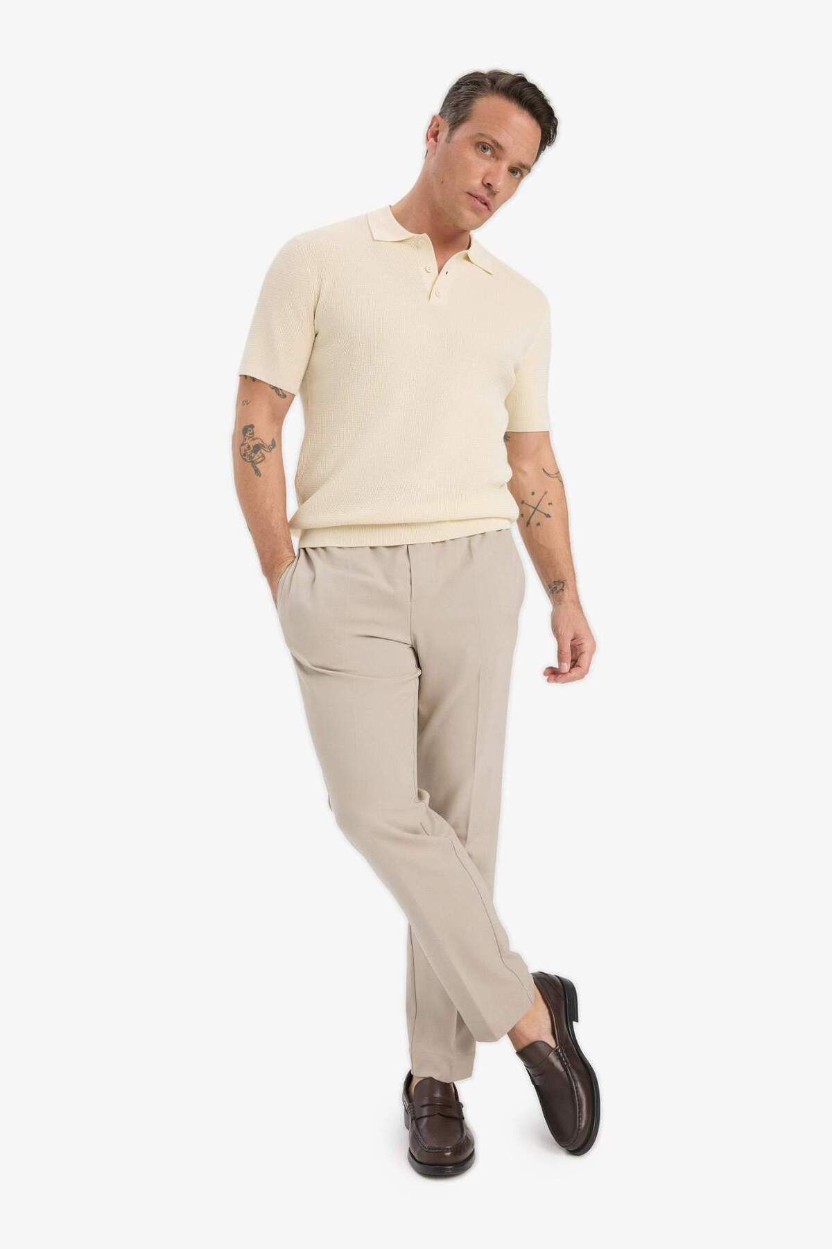 DeFacto-Pantaloni Jogger Fit cu picioare drepte, elastici în toate direcțiile A9943AX25AU 3
