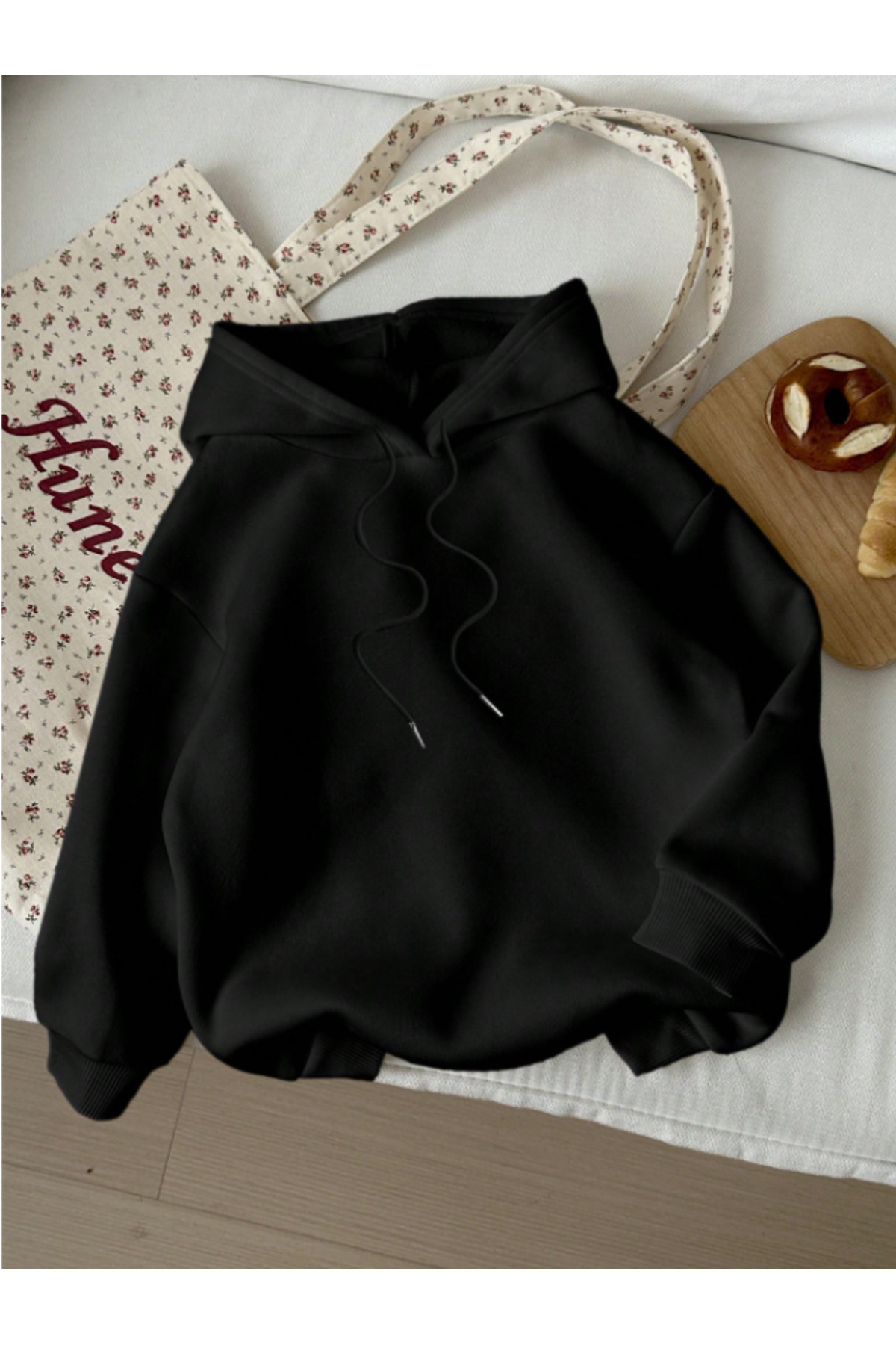 Framgan  Unisex Kadın/Erkek Y2k Cherry Kiraz Baskılı Pamuklu Kapüşonlu Sweatshirt Hoodie - Görsel 2