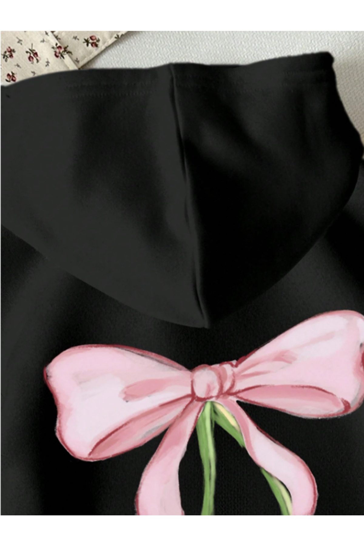 Framgan  Unisex Kadın/Erkek Y2k Cherry Kiraz Baskılı Pamuklu Kapüşonlu Sweatshirt Hoodie - Görsel 4