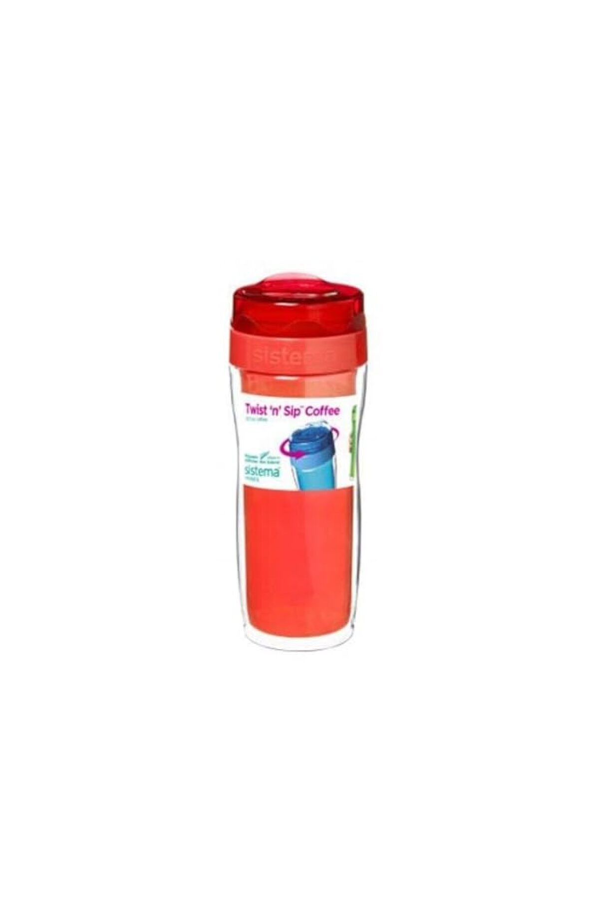 Generic-Sistema Twist N Sip Coffee TO GO Multipurpose 490ML Bottle, with insulated Chamber. Its food safe & 1