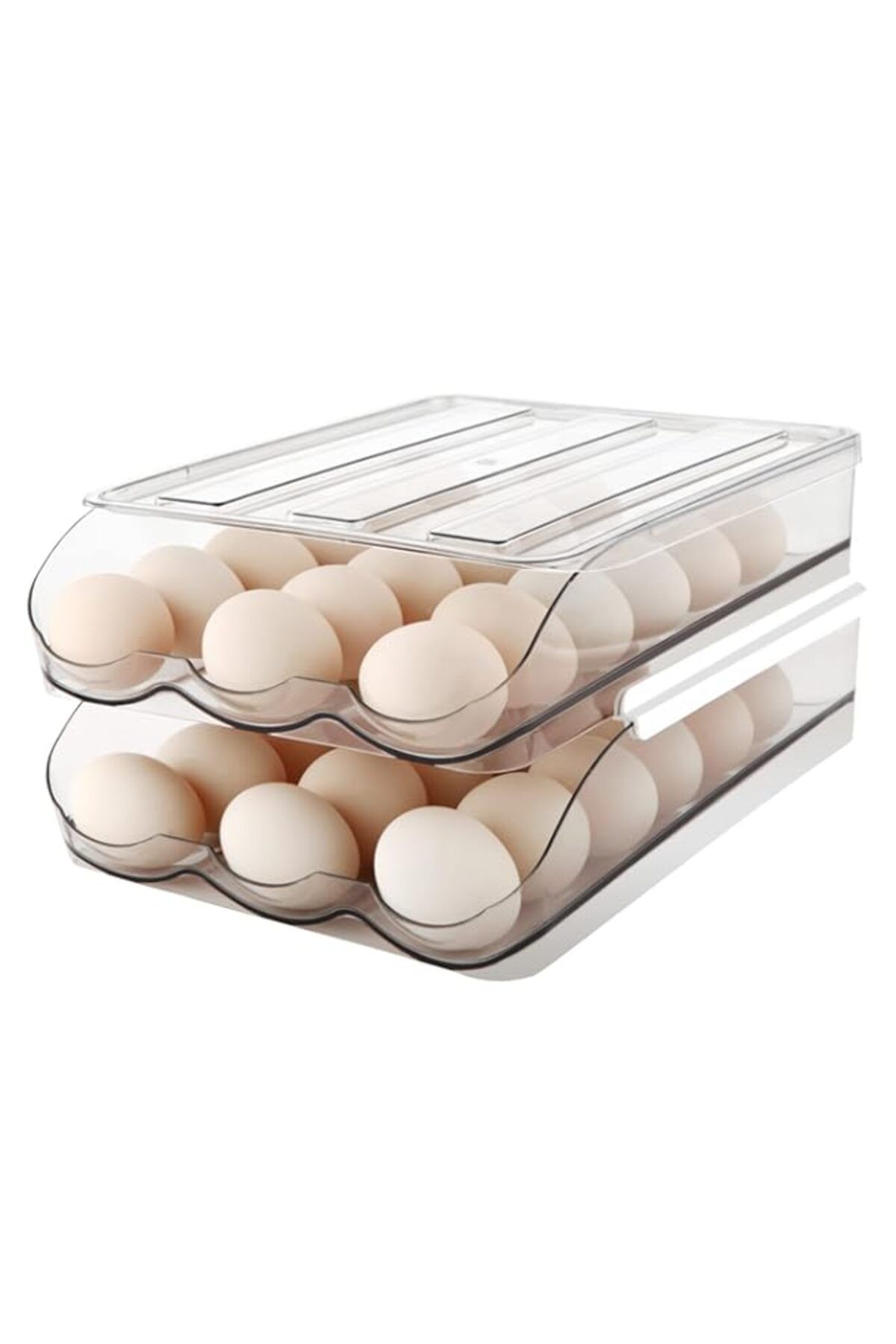 Generic-MesRosa Egg Holder , Automatically Rolling Egg Storage Container for Refrigerator,Large Capacity Or 1