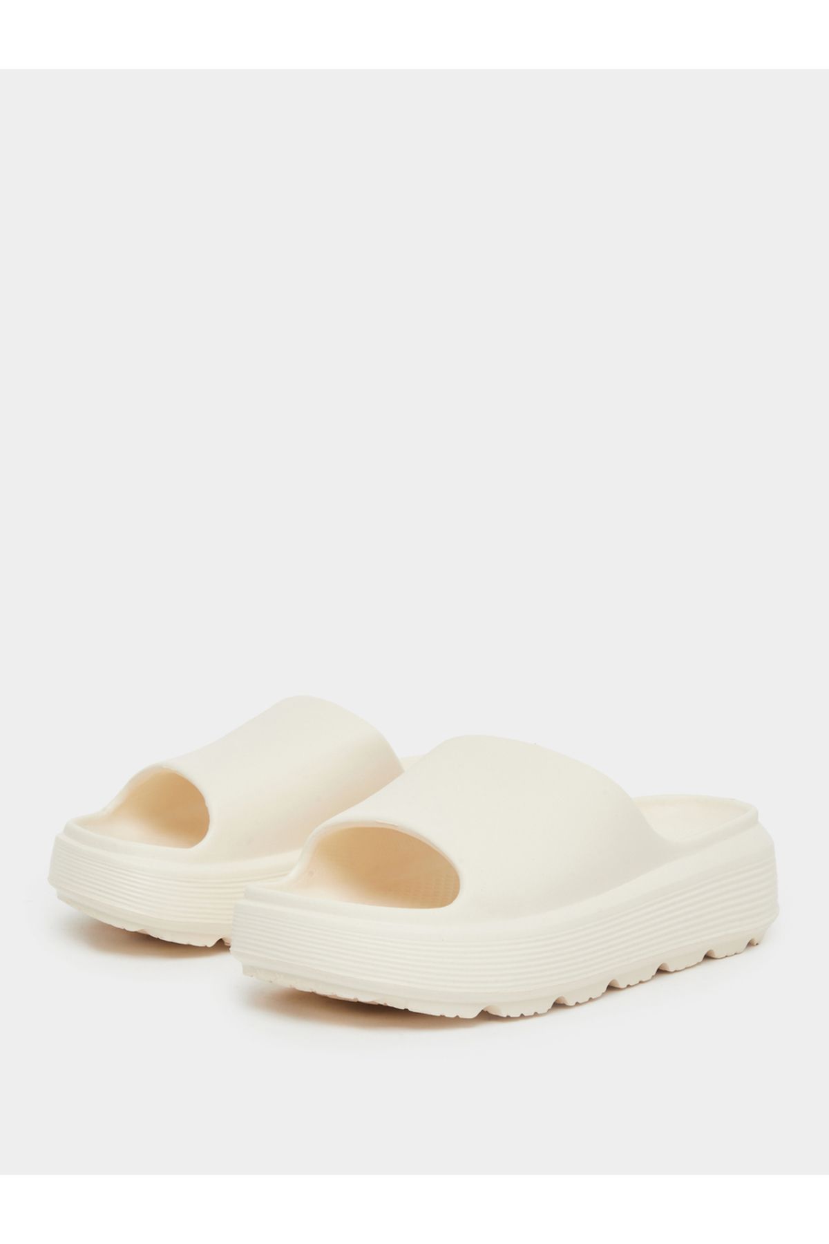 Styli-Basic Open Toe Flatform Slides 2