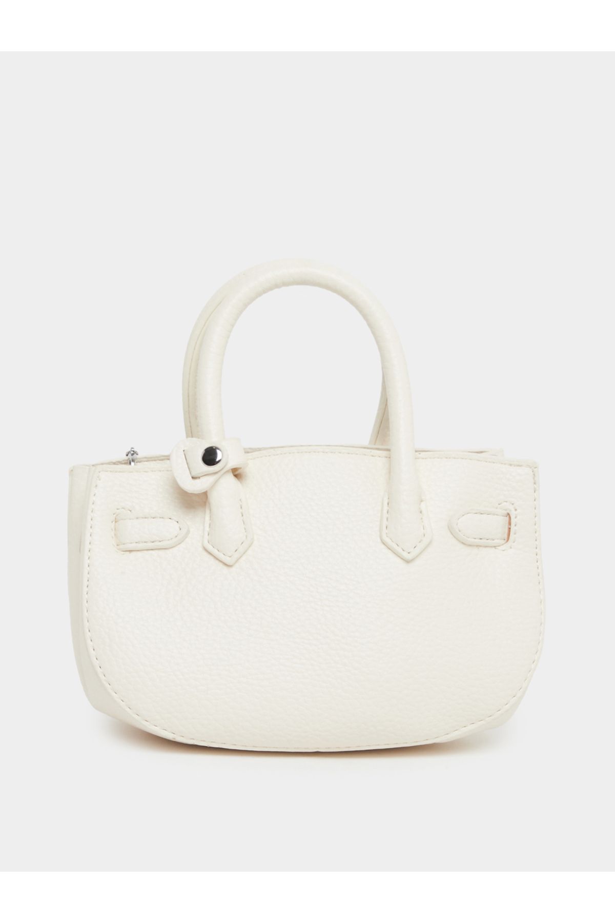 Styli-Solid Dual Handle Handbag with Heart Drop 3