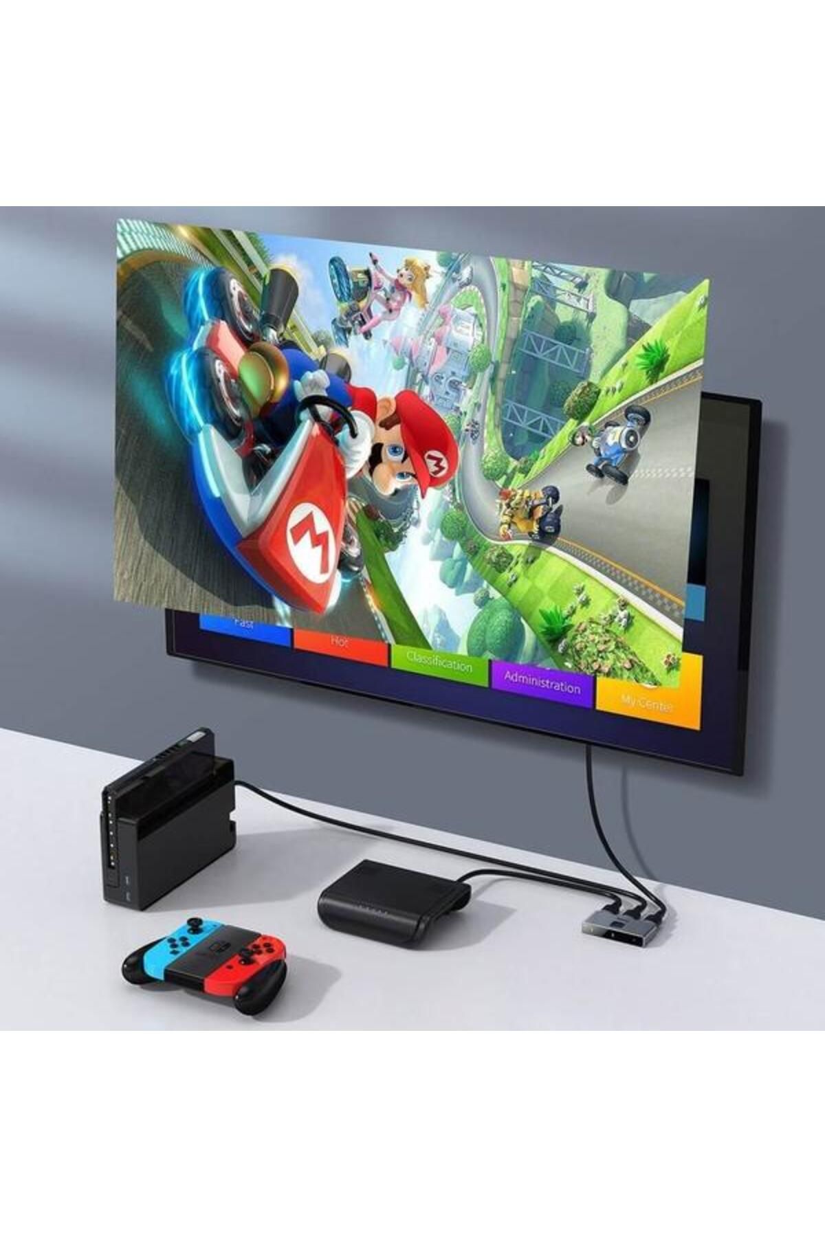 Baseus-Switch video Matrix CAHUB-BC0G, HDMI bidirectional - 2x HDMI 4K / 30 Hz (Grey) 2
