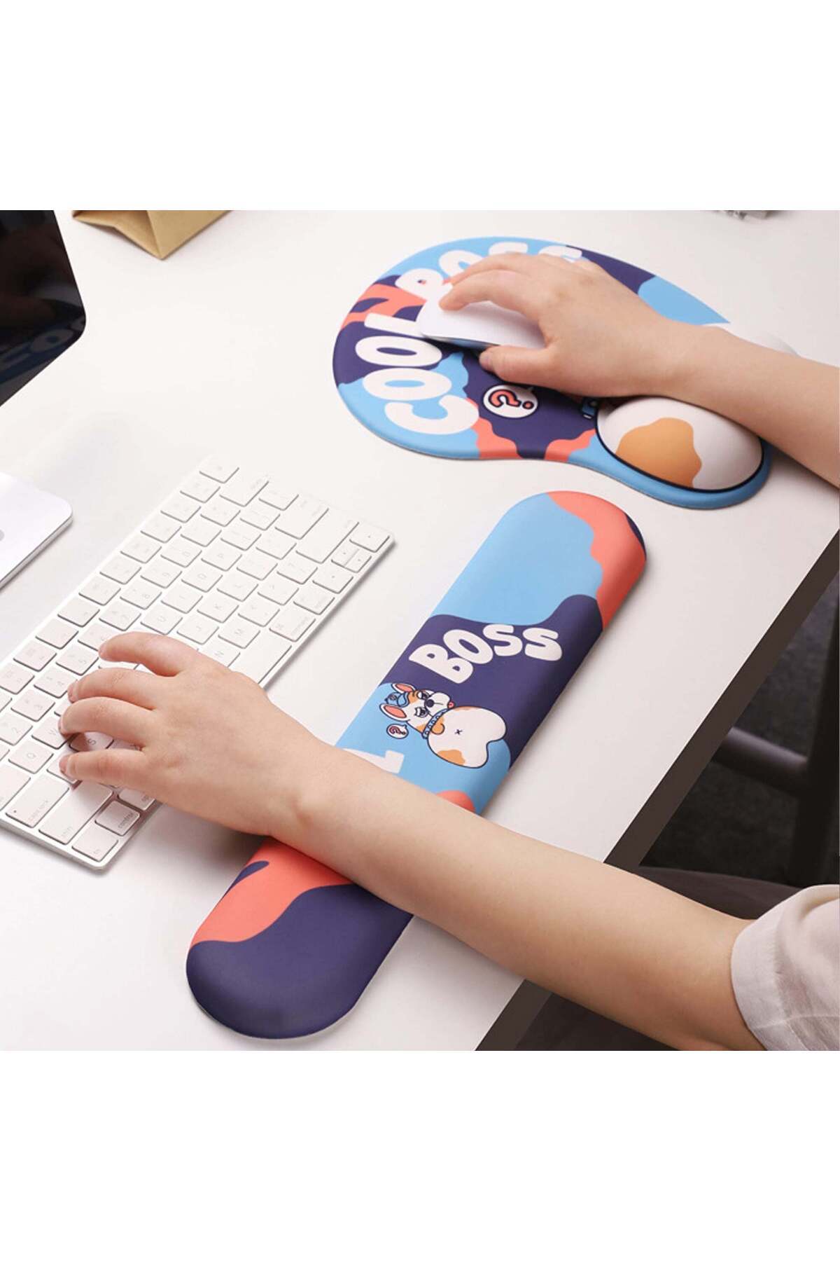 Timebox-Ergonomic Mousepad, Memory Foam , Wrist Support with Wrist Rest Mouse, Anti-Slip Base, Bulldog Style 5