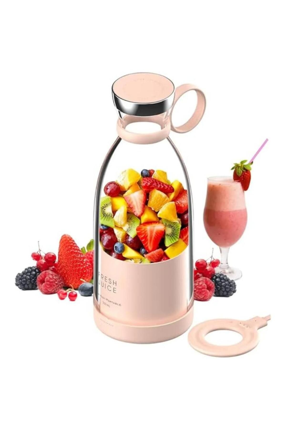 Tradeo-380ml portable blender cup with wireless charging—perfect for fresh juice anywhere, anytime. 1