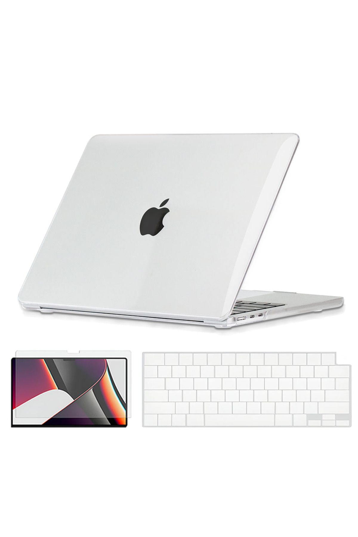 O Ozone-Crystal Case | MacBook Air 13 inch (A2681) M2 2022, (A3113) M3 2024 | Keyboard Cover | Screen Protec 1