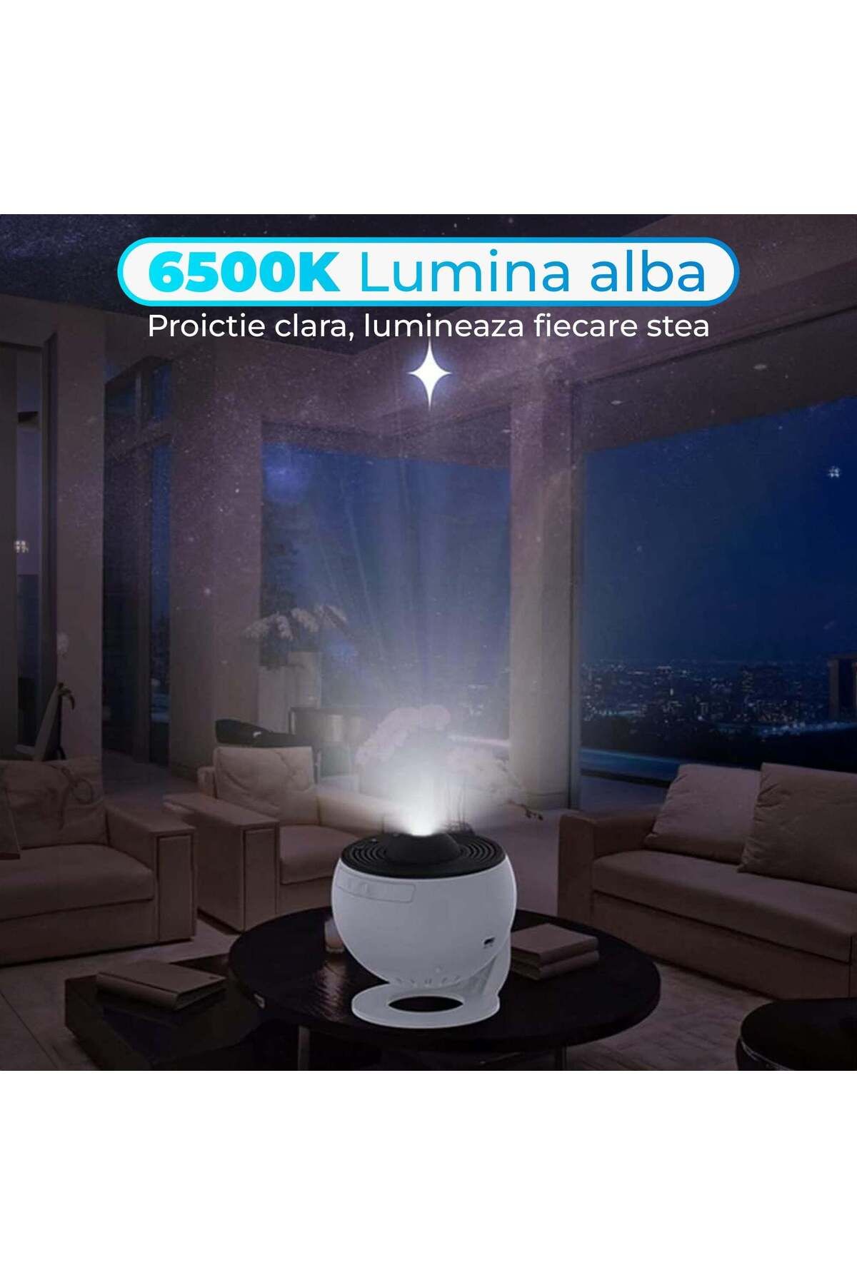 Timebox-Star projector night light with phone app, galaxies for the camera, compatible with Google Assistant 8
